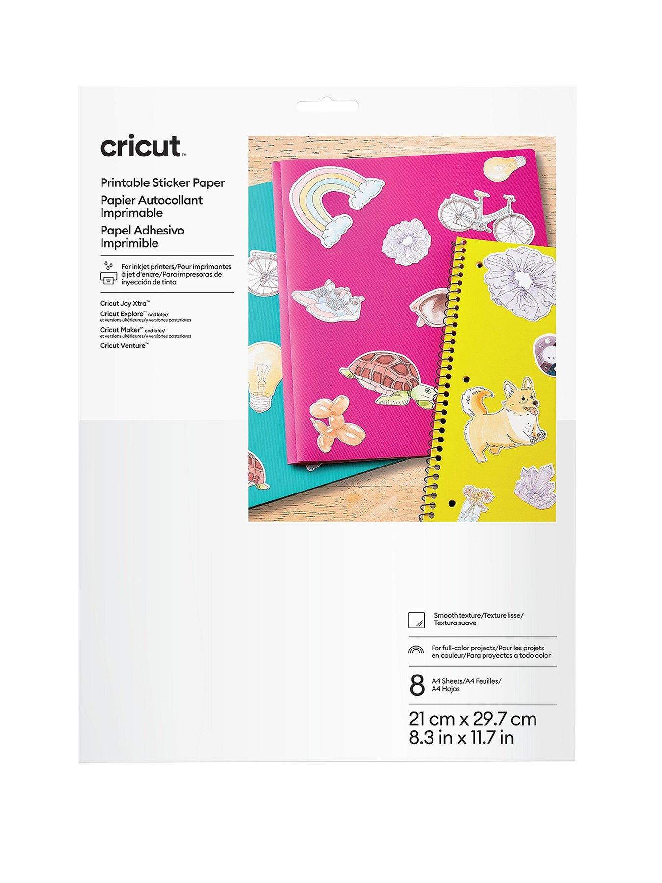 Cricut Printable Sticker Paper A4-White, 24 sheets