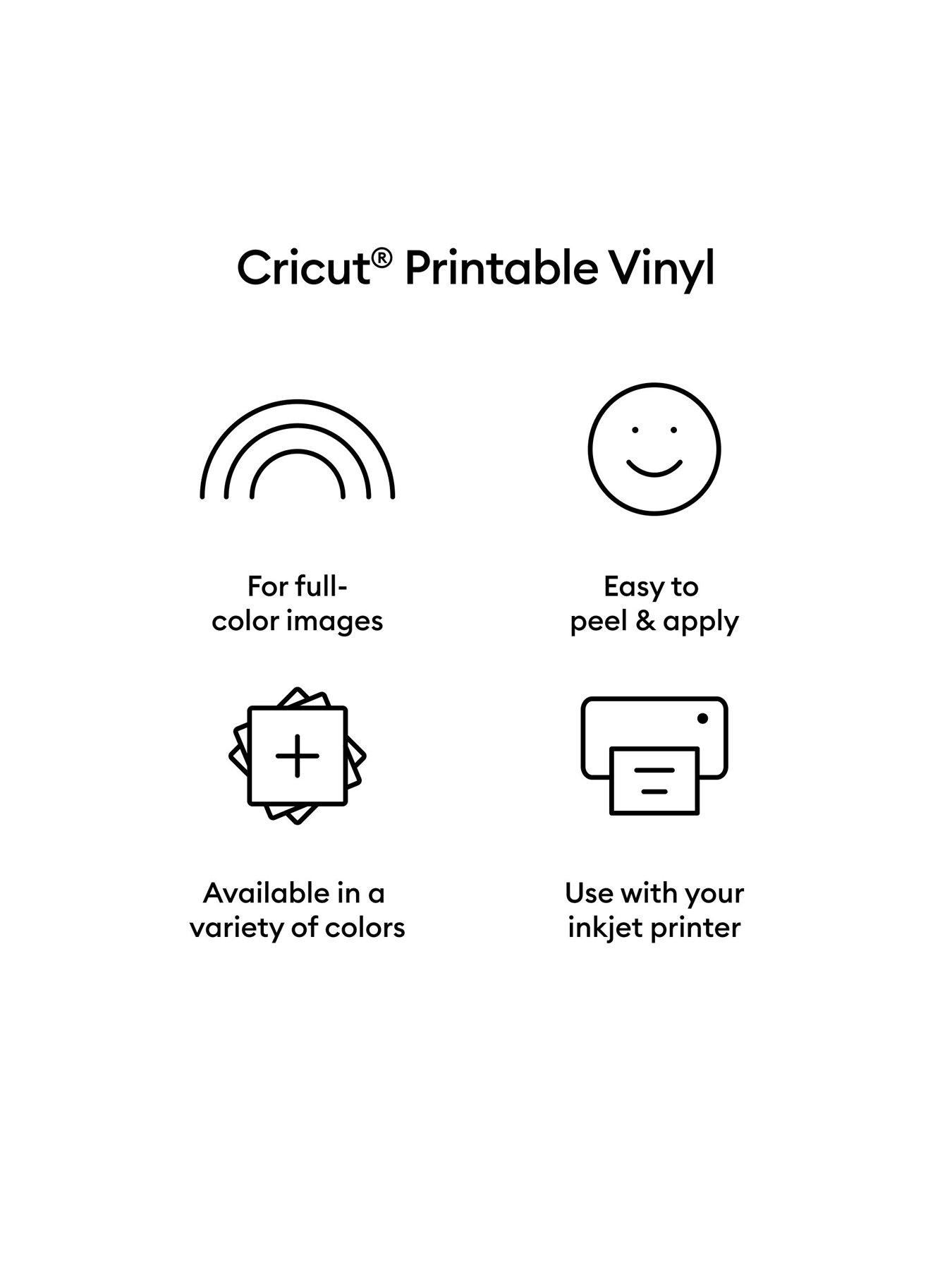 Image 4 of 7 of Cricut Cricut Printable Vinyl A4 -Gold,30 sheets