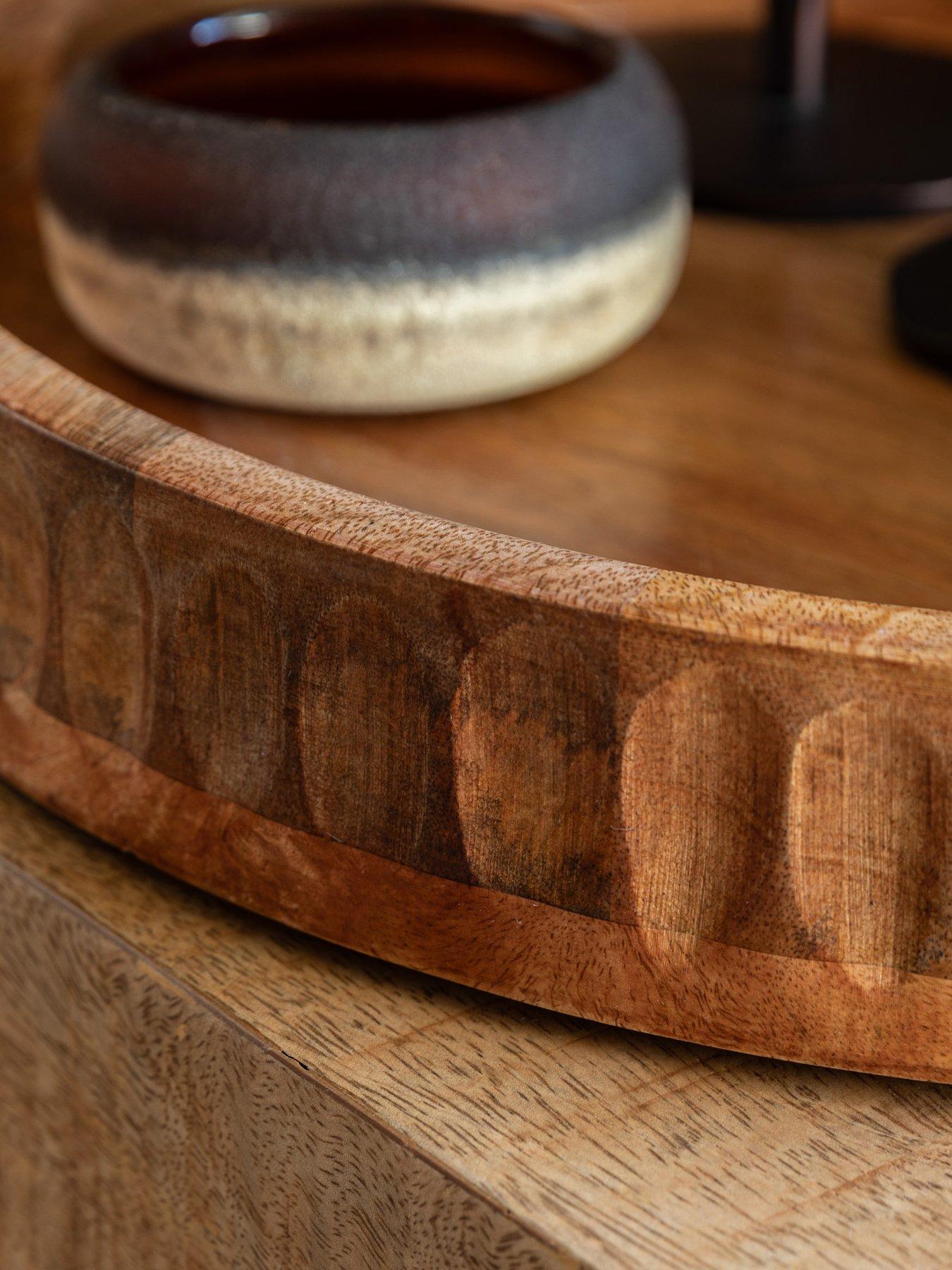 Image 3 of 6 of Gallery Direct Mango Wood Tray With Handles