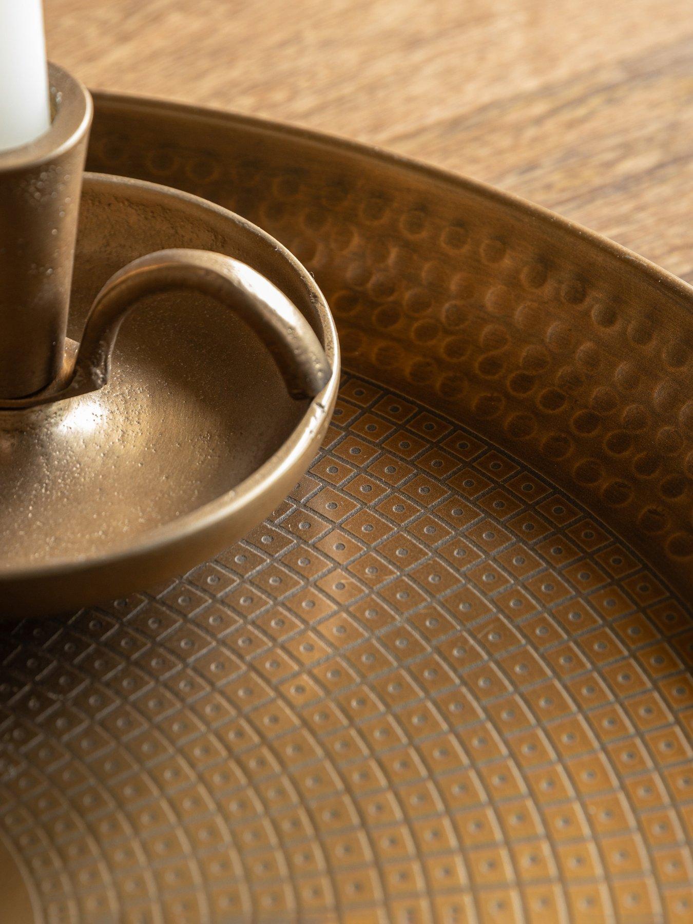 Image 4 of 8 of Gallery Direct Zikka Metal Tray Gold