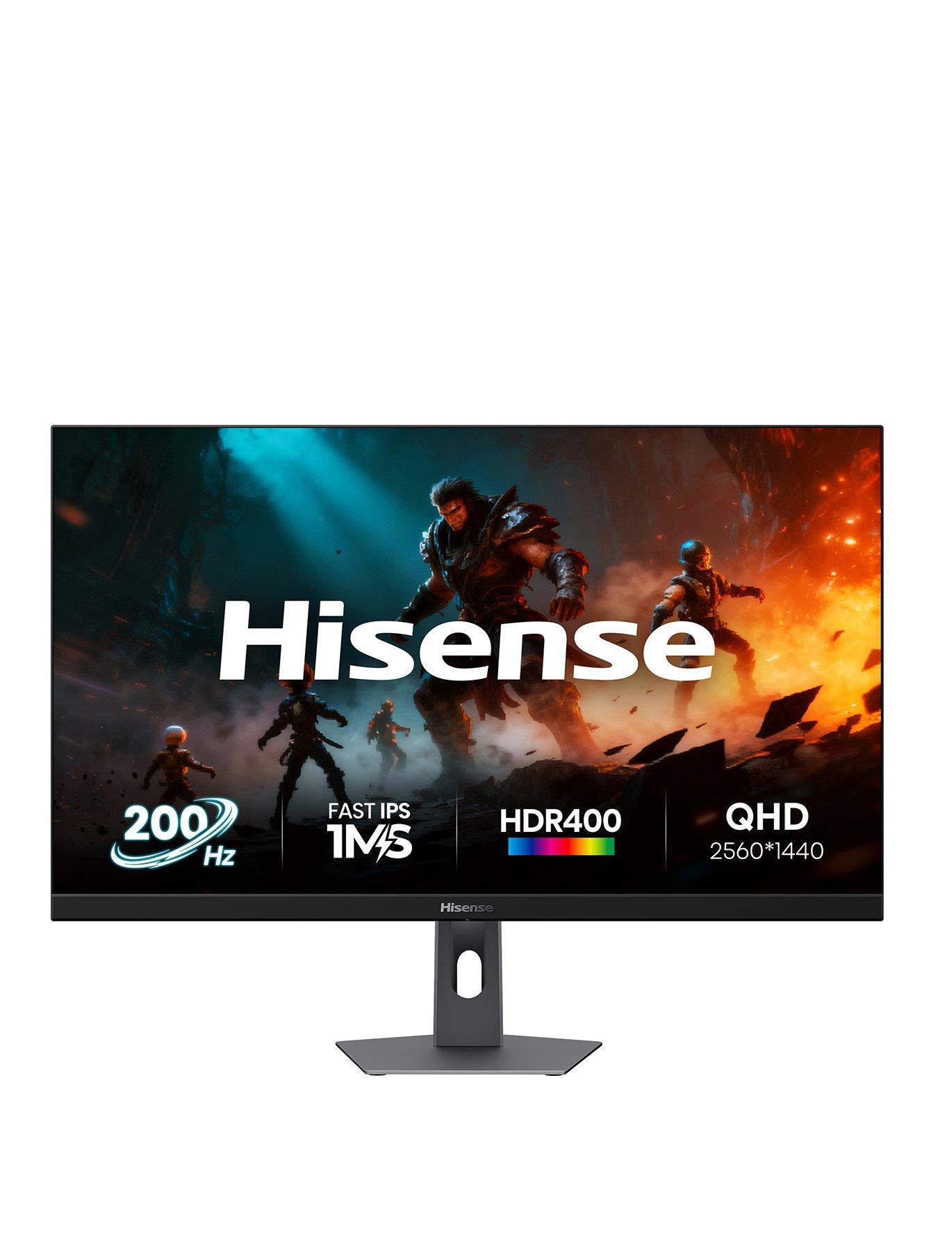 Hisense 27G5QUK PRO 27 Inch Gaming Monitor, 200Hz, QHD 2560x1440p, 1ms Response Time GTG, Fast IPS, FreeSync, Black