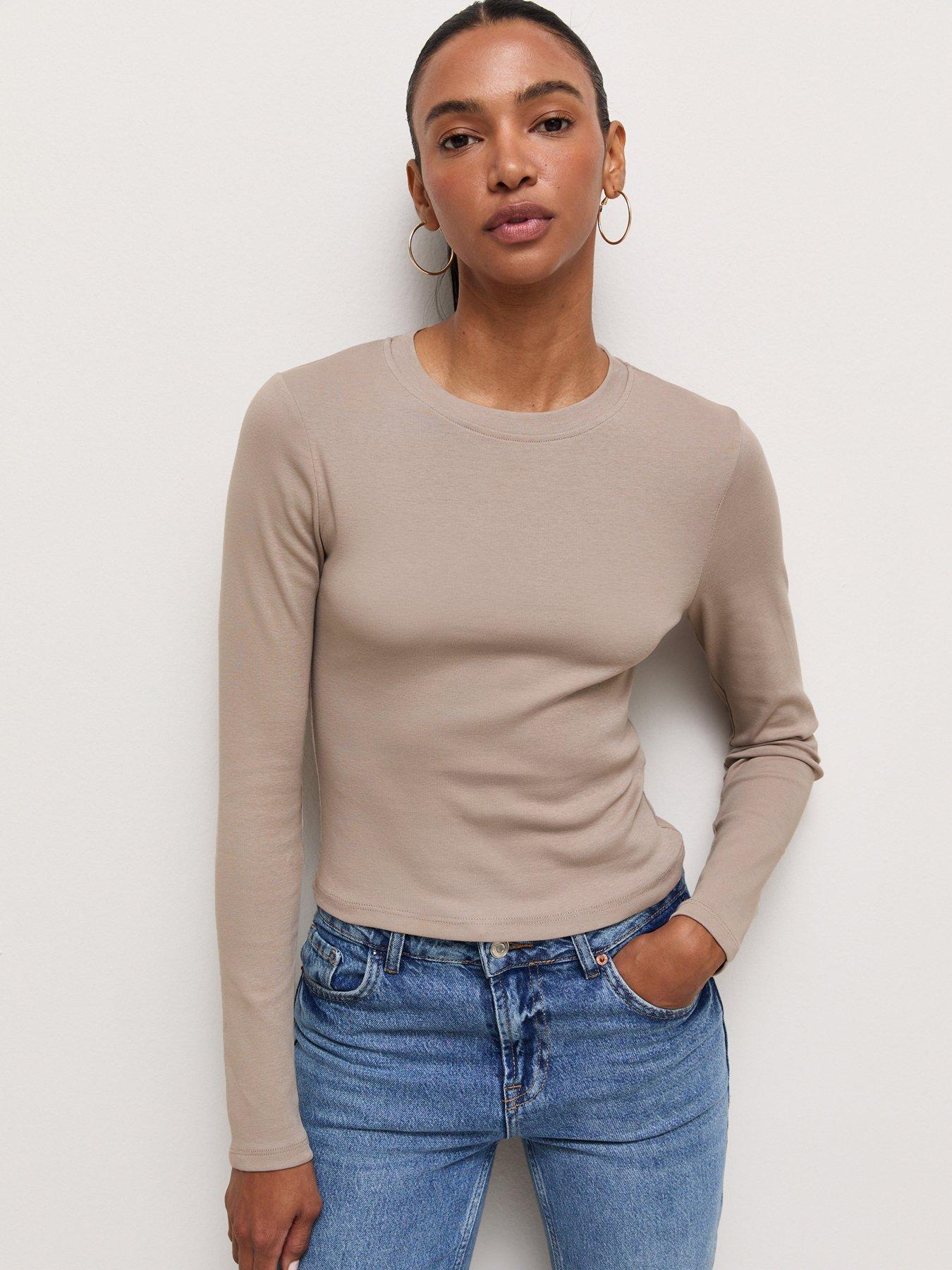 New Look Long Sleeve Baby T-Shirt - Beige