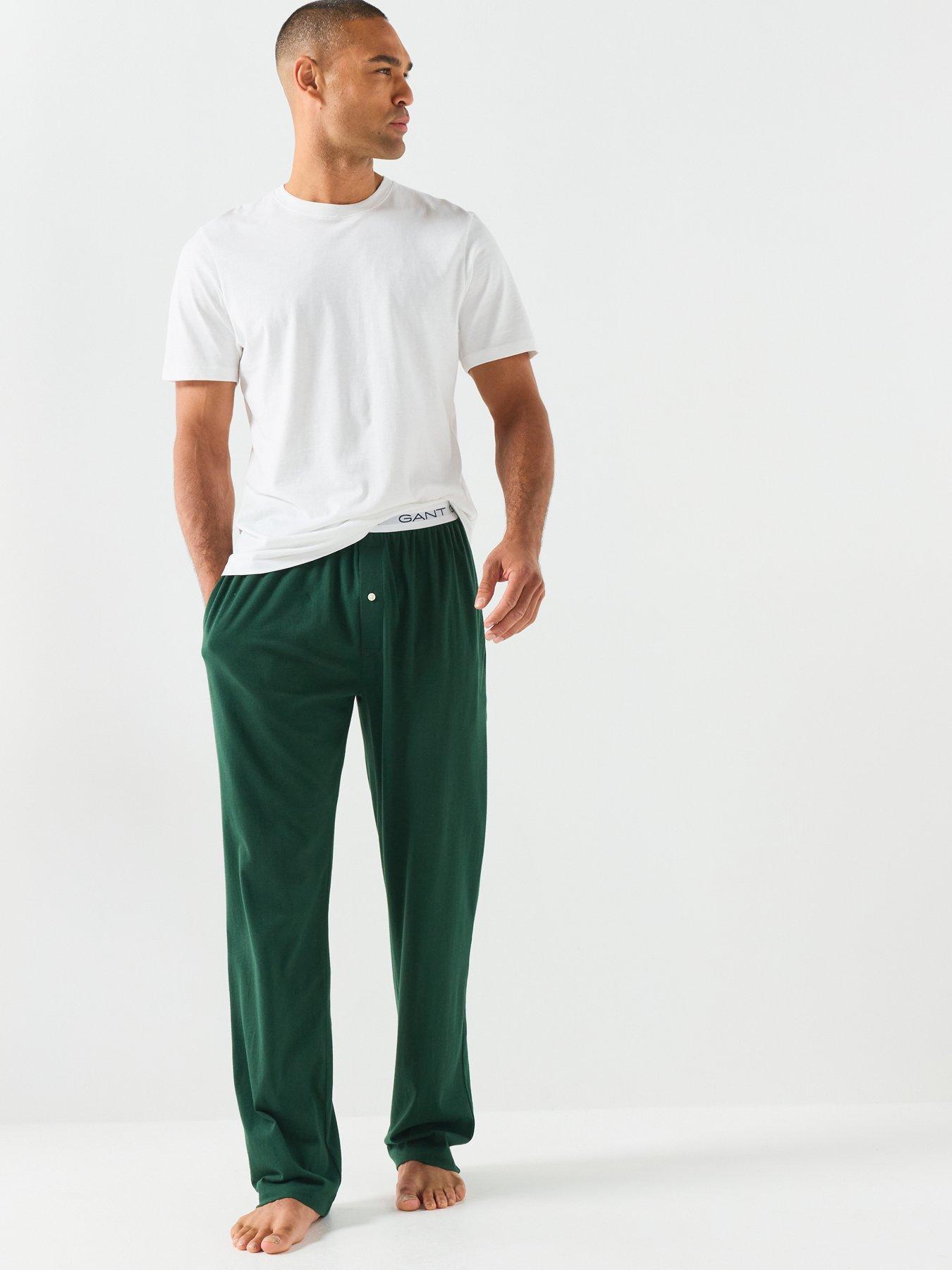 Image 5 of 6 of GANT Gant Jersey Pyjama Bottoms - Dark Green