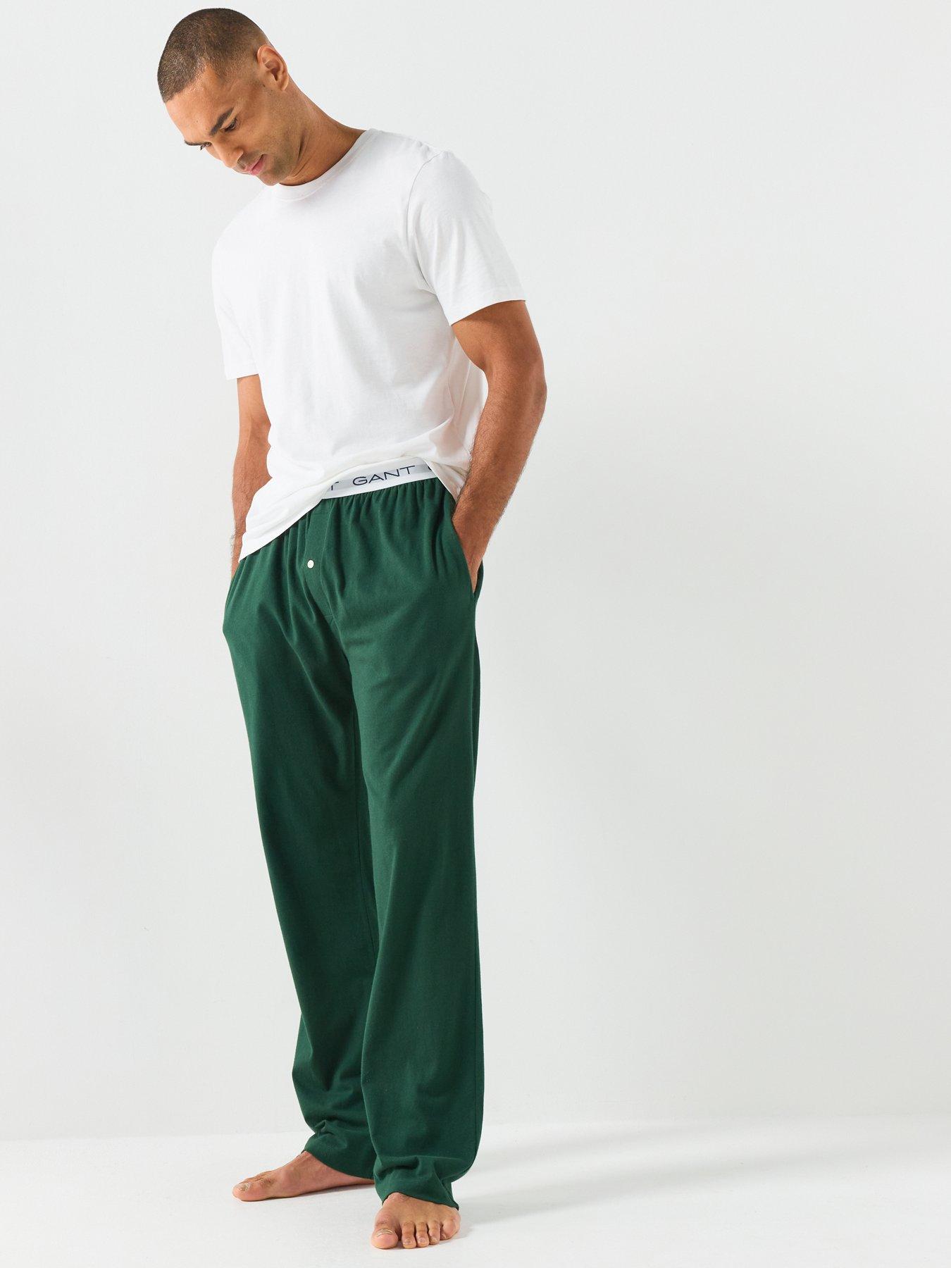 Image 6 of 6 of GANT Gant Jersey Pyjama Bottoms - Dark Green