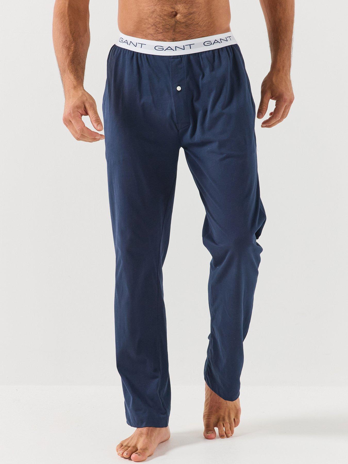 Image 1 of 6 of GANT GANT Mens Jersey Pyjama Bottoms - Dark Blue