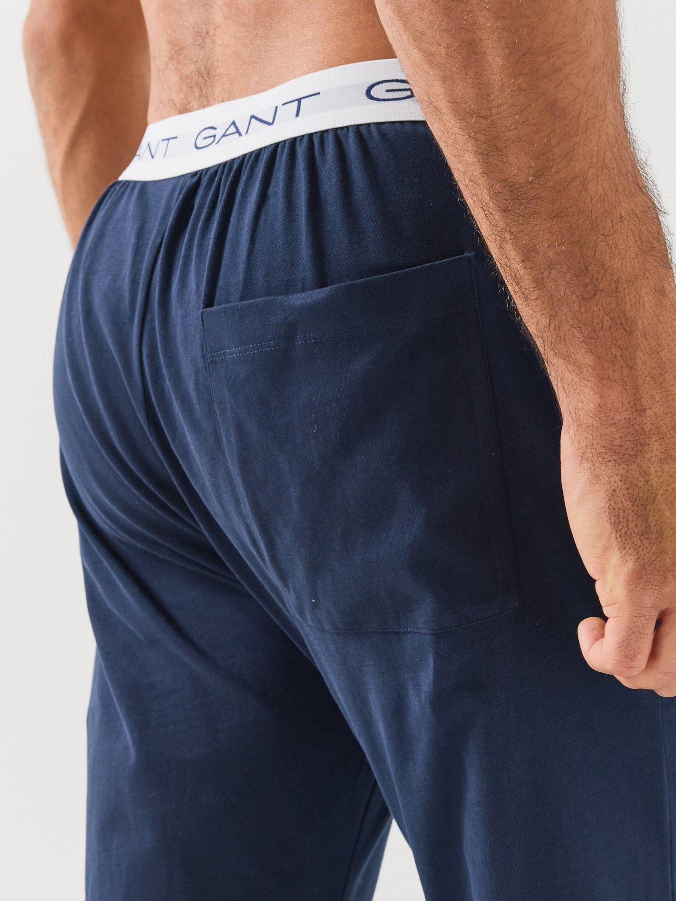 Image 4 of 6 of GANT GANT Mens Jersey Pyjama Bottoms - Dark Blue