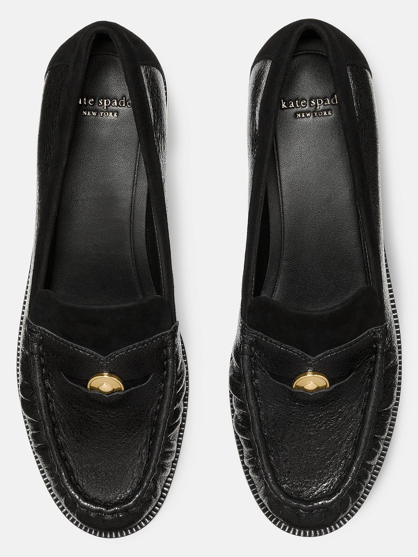 Image 4 of 6 of Kate Spade New York Penni Glazed Leather Loafer - Black