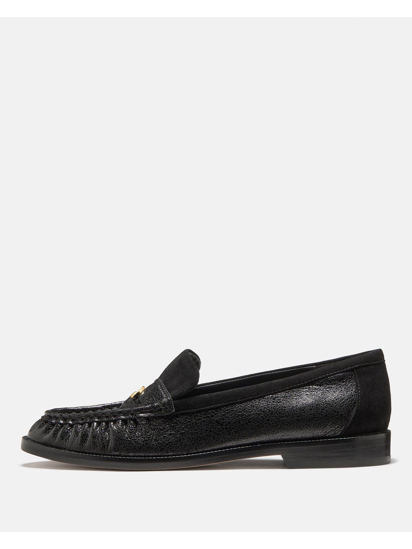 Image 6 of 6 of Kate Spade New York Penni Glazed Leather Loafer - Black