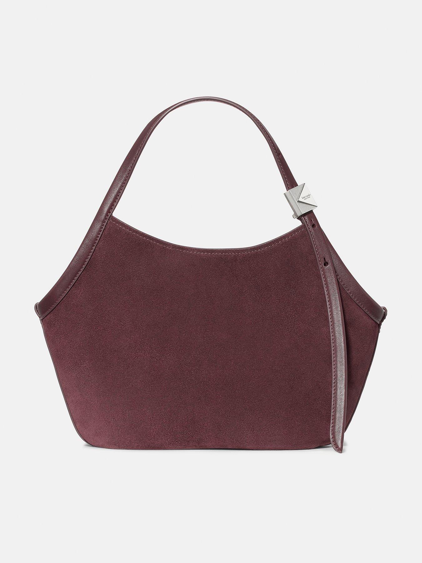 Image 1 of 5 of Kate Spade New York Deco Suede Small Tulip Tote Bag - Purple