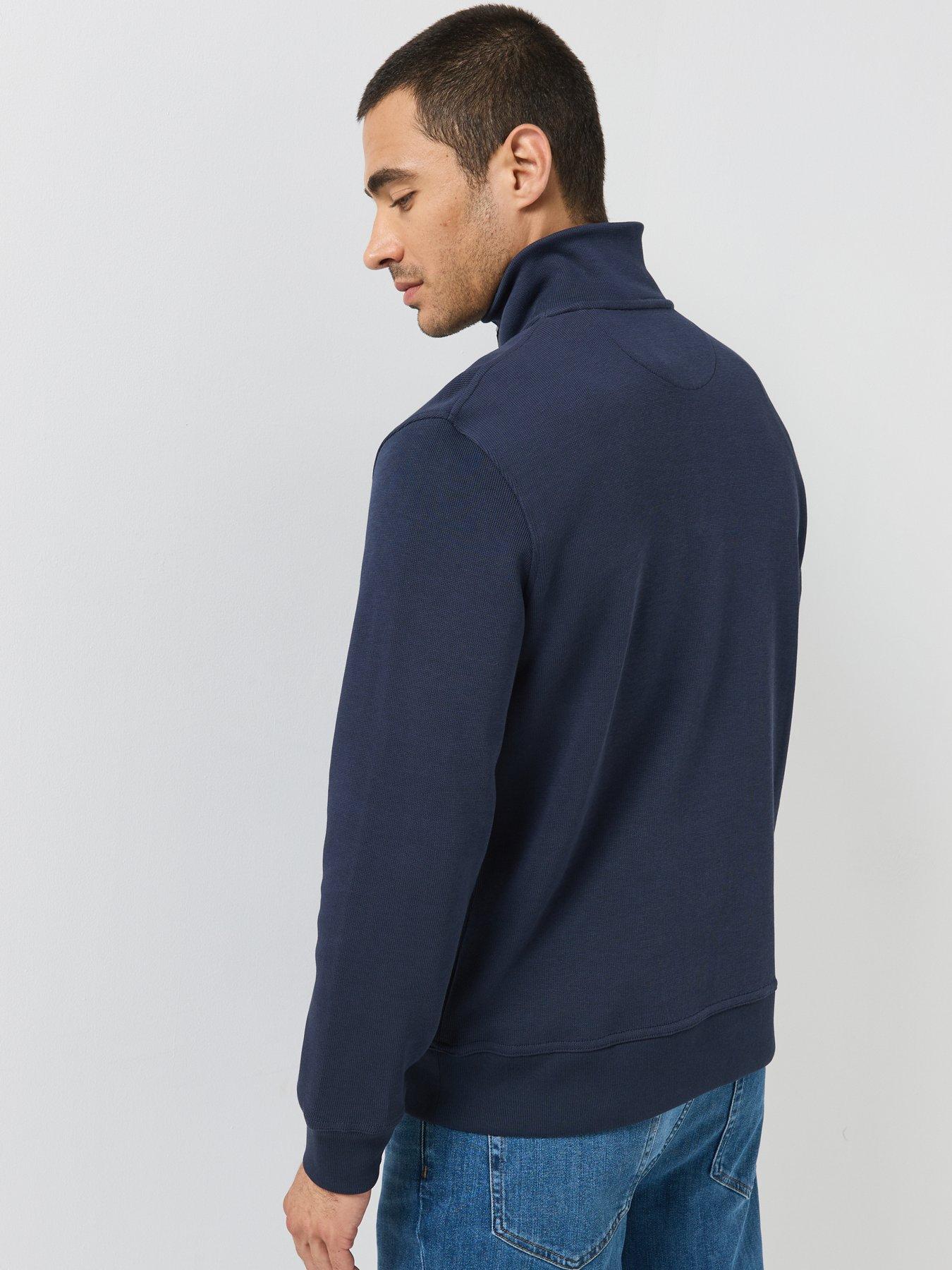 Image 2 of 5 of GANT Sacker Rib Half Zip Sweat - Navy