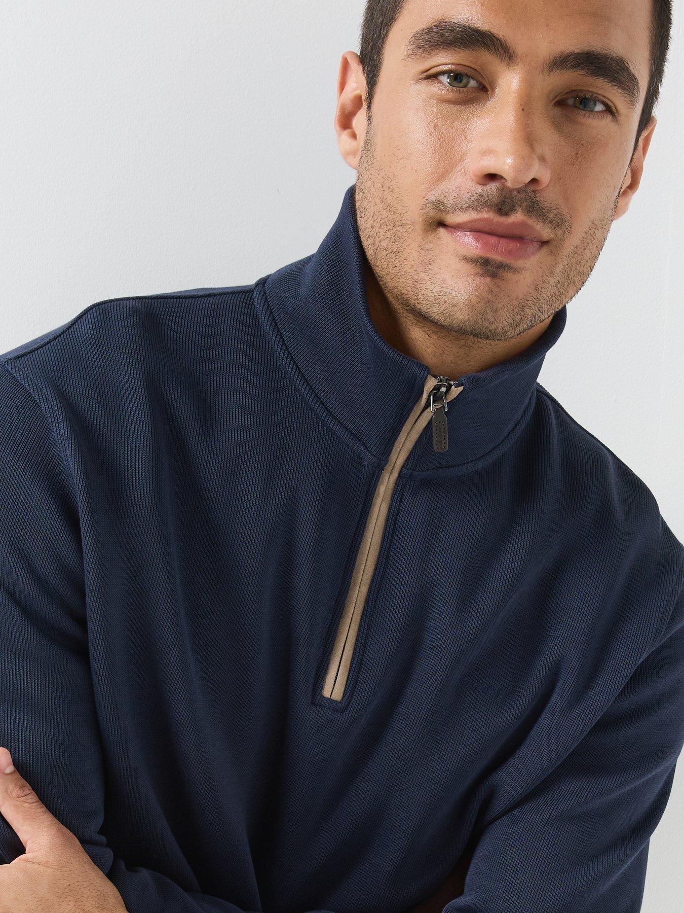Image 5 of 5 of GANT Sacker Rib Half Zip Sweat - Navy