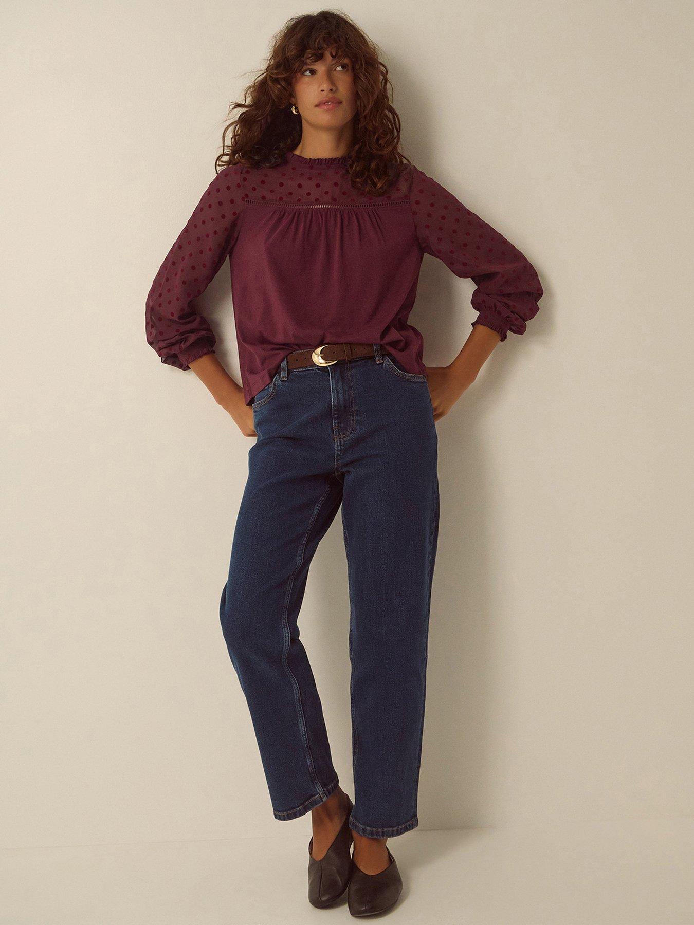 Image 2 of 5 of Monsoon Diana Devore Jersey Top
