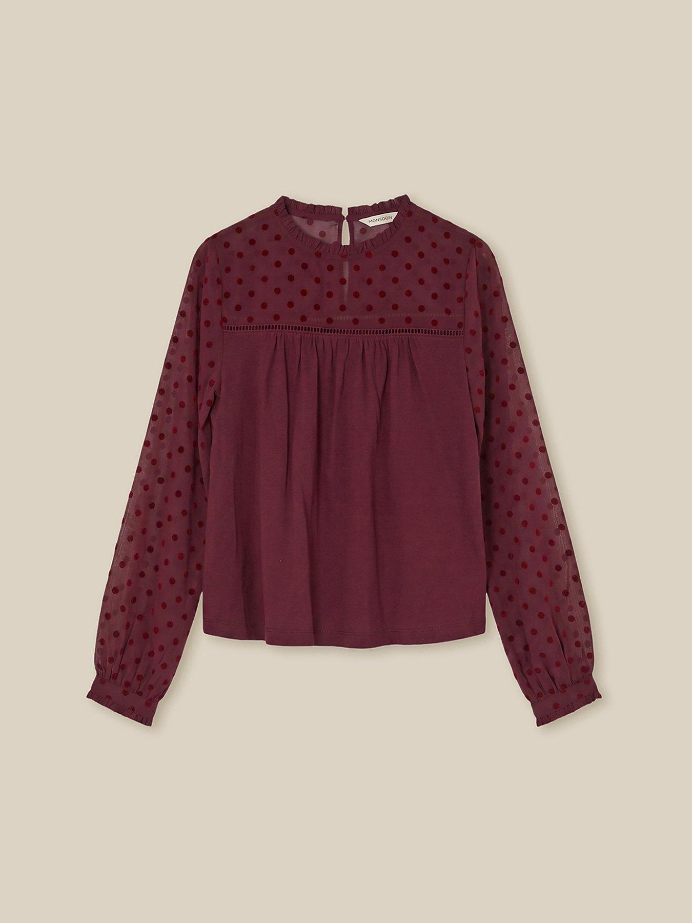 Image 5 of 5 of Monsoon Diana Devore Jersey Top