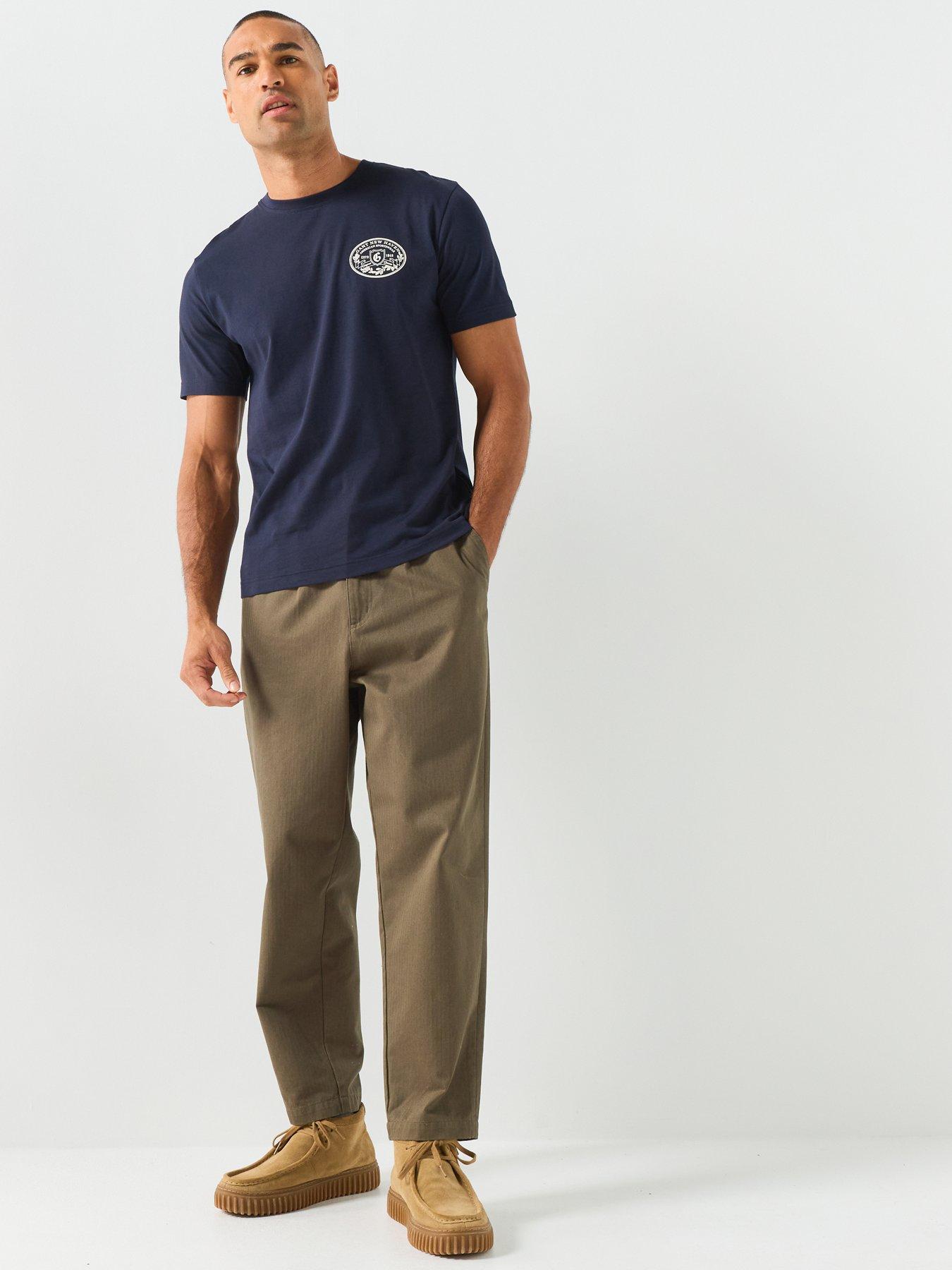 Image 3 of 5 of GANT Mens Graphic Badge Cotton T-Shirt - Navy