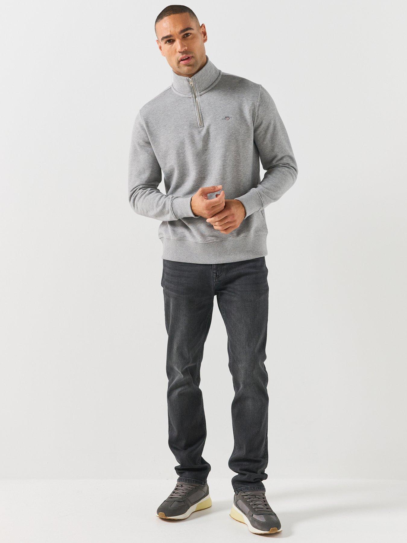 Image 6 of 6 of GANT Gant Regular Fit Shield Half Zip Sweat - Grey
