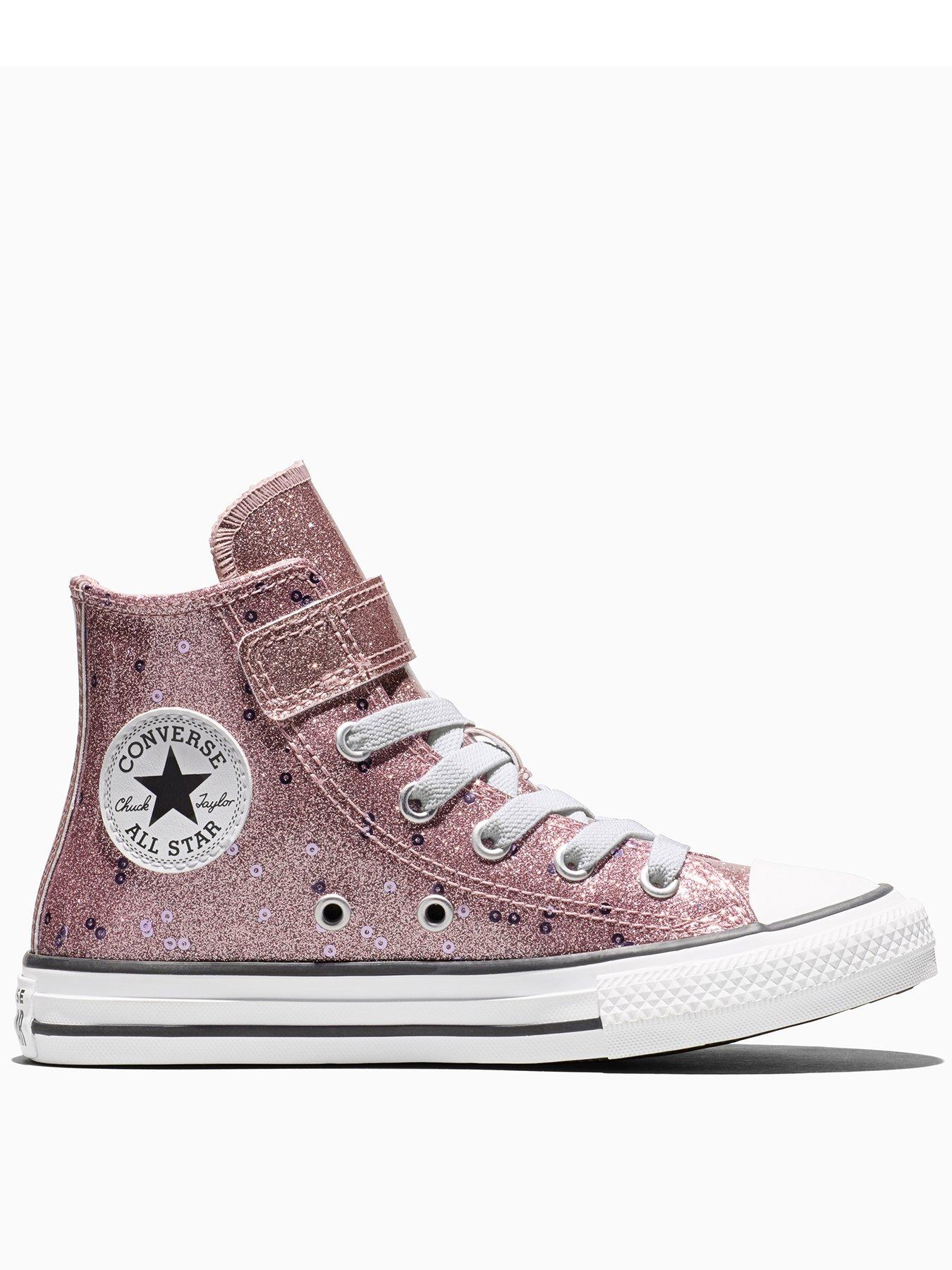 Converse Kids Chuck Taylor All Star Hi Sequin Shine Hi-Tops - Pink