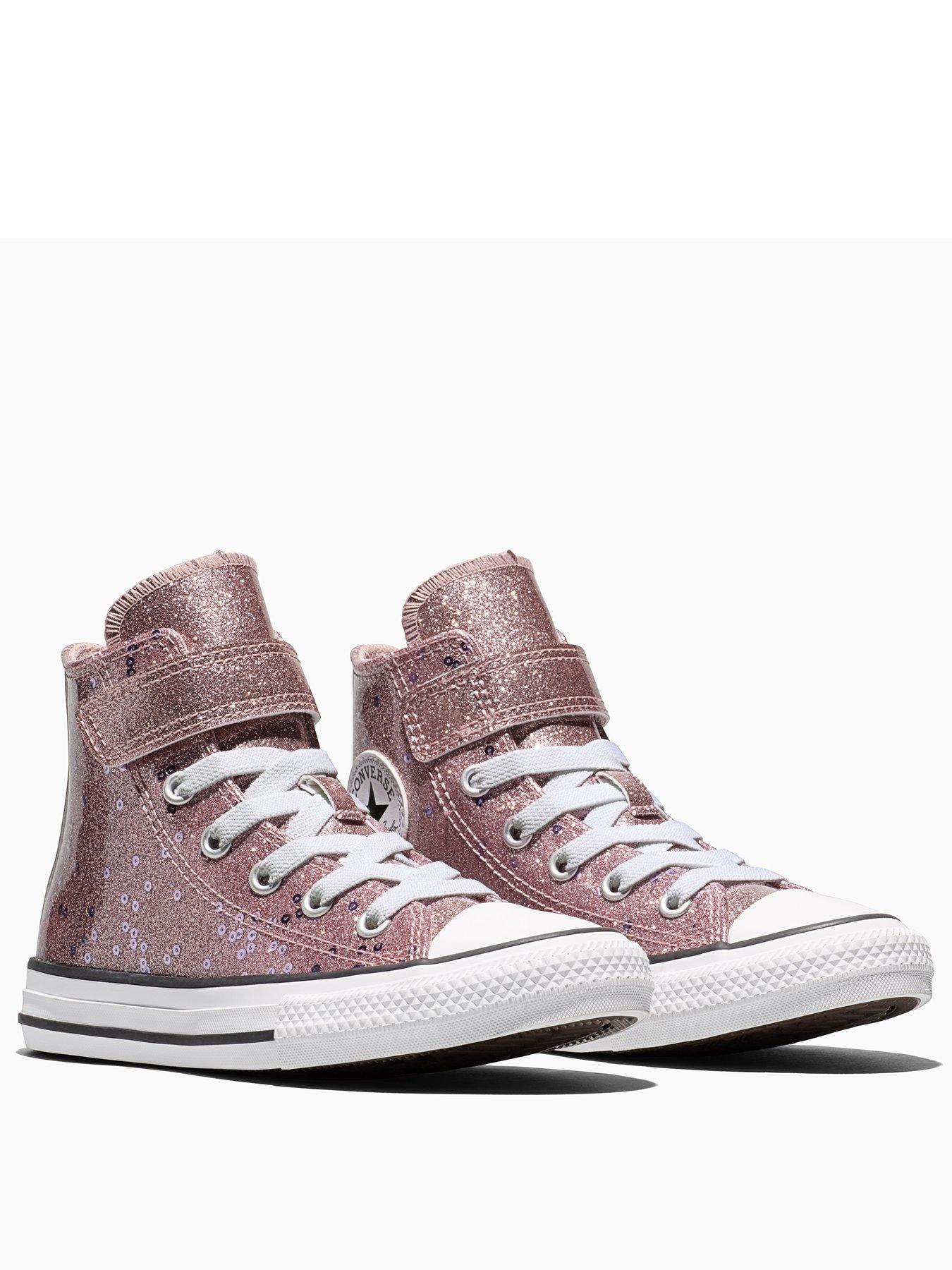 Image 2 of 5 of Converse Kids Chuck Taylor All Star 1v Hi Shine - Pink