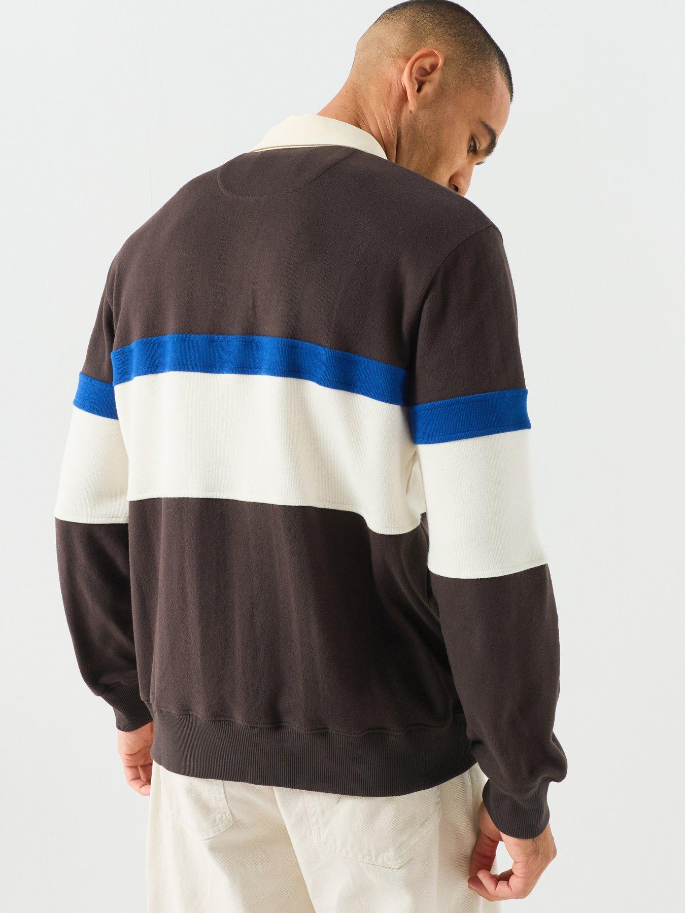 Image 2 of 6 of GANT Gant Striped Heavy Rugger Polo - Brown