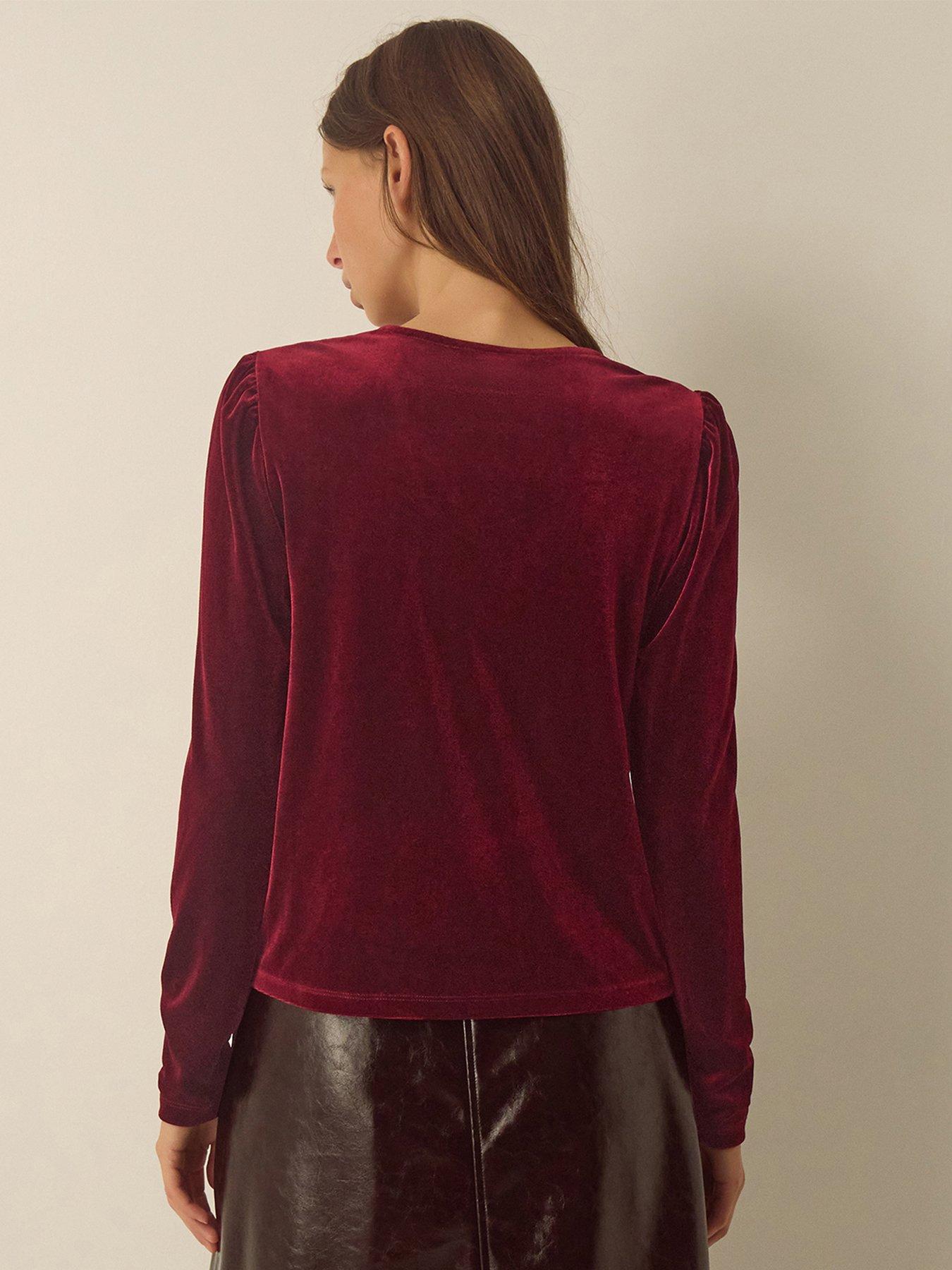 Image 3 of 5 of Monsoon Lexi Lace Velvet Top