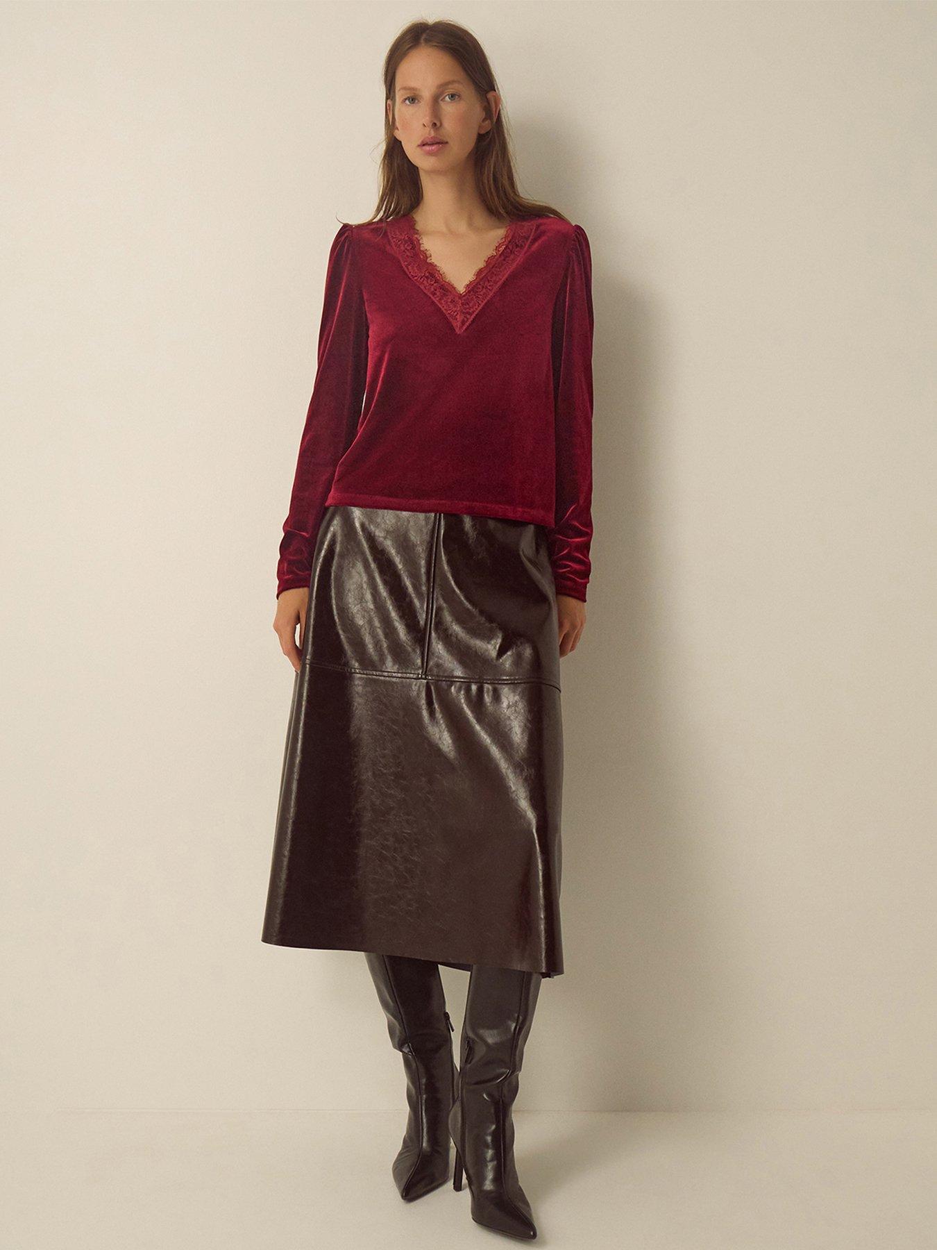 Image 4 of 5 of Monsoon Lexi Lace Velvet Top