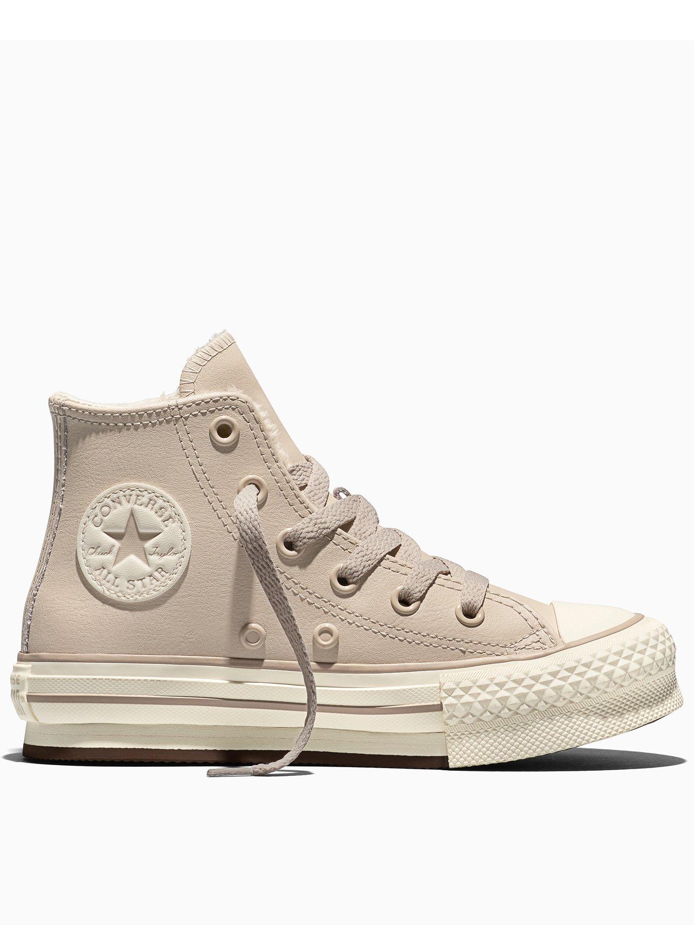Image 1 of 5 of Converse Kids Chuck Taylor All Star Eva Lift Weatherized Hi-Top Trainers - Ecru