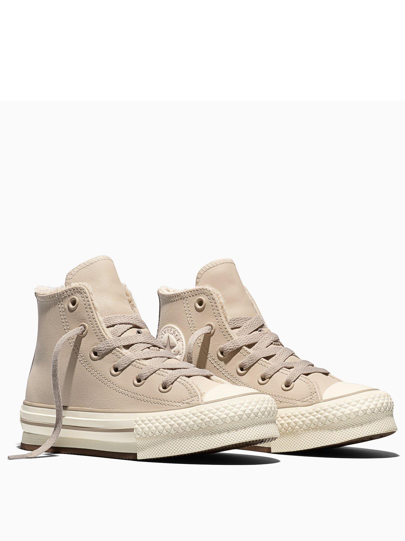Image 2 of 5 of Converse Kids Chuck Taylor All Star Eva Lift Weatherized Hi-Top Trainers - Ecru