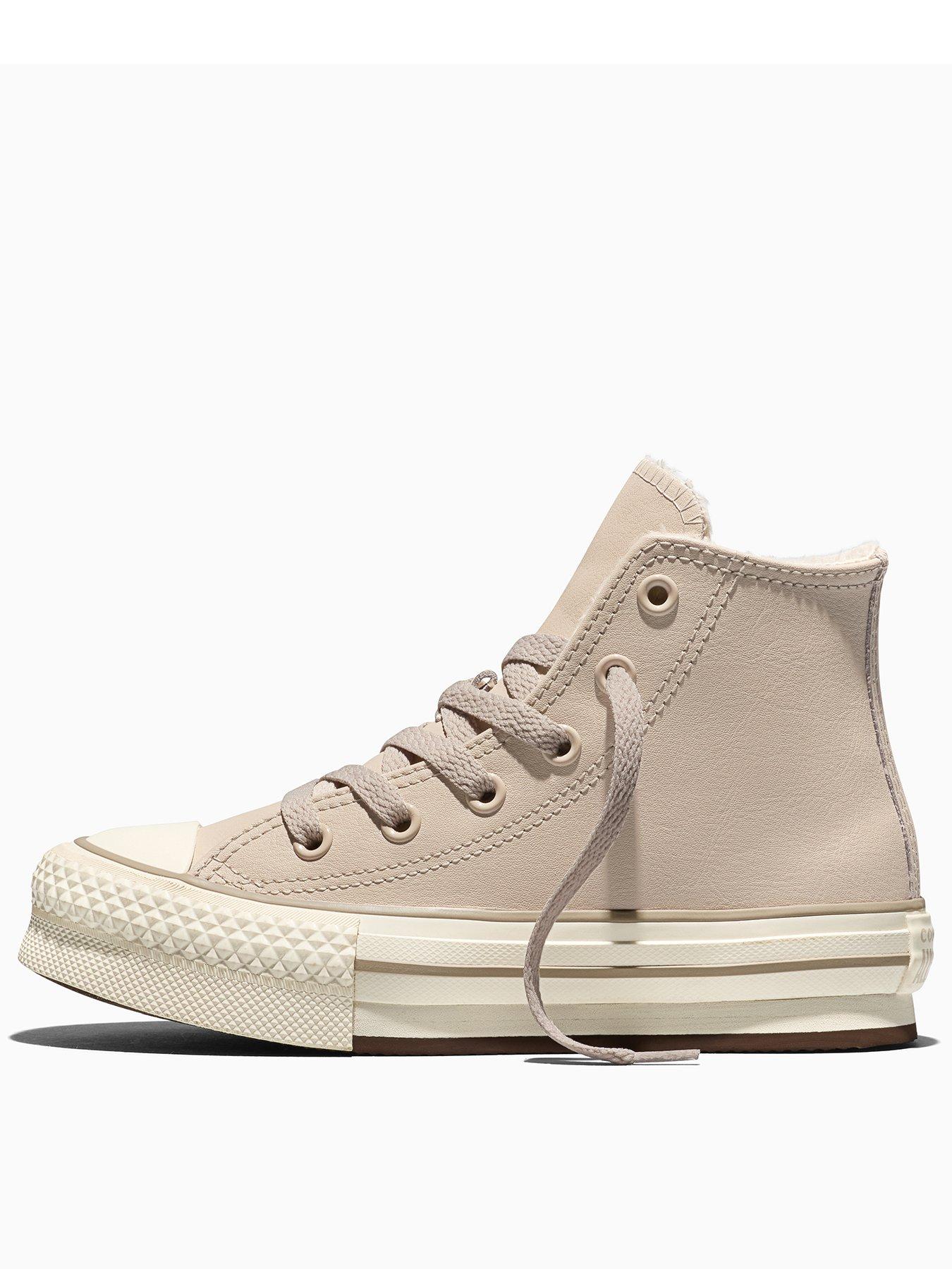 Image 3 of 5 of Converse Kids Chuck Taylor All Star Eva Lift Weatherized Hi-Top Trainers - Ecru