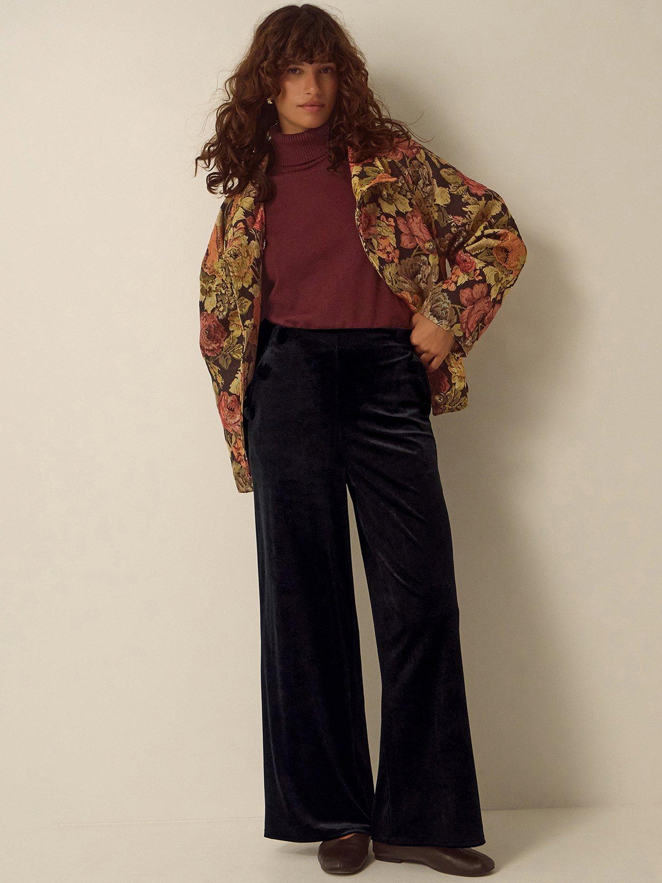 Image 1 of 6 of Monsoon Verna Velvet Trouser
