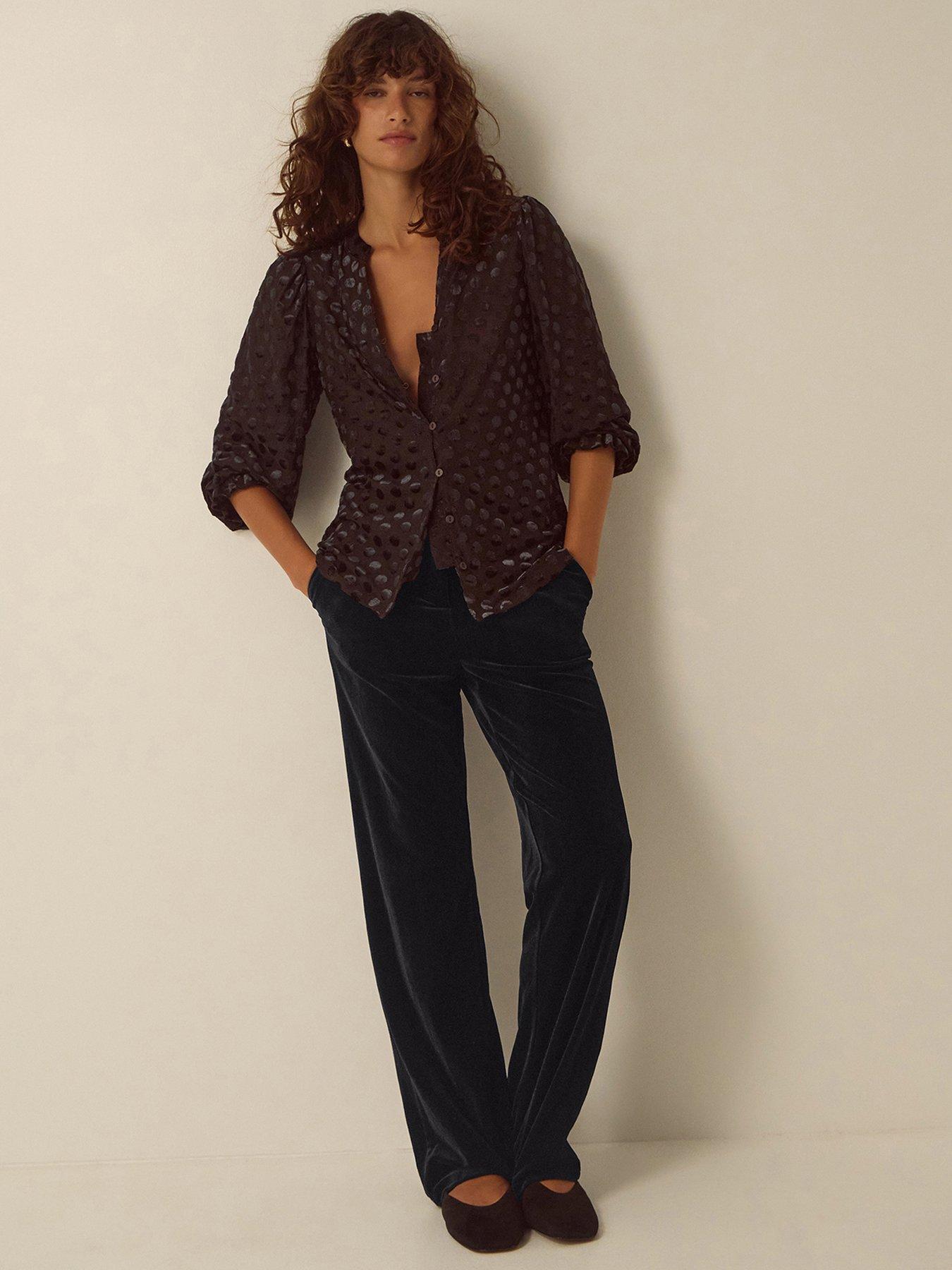 Image 1 of 5 of Monsoon Mila Velvet Trouser