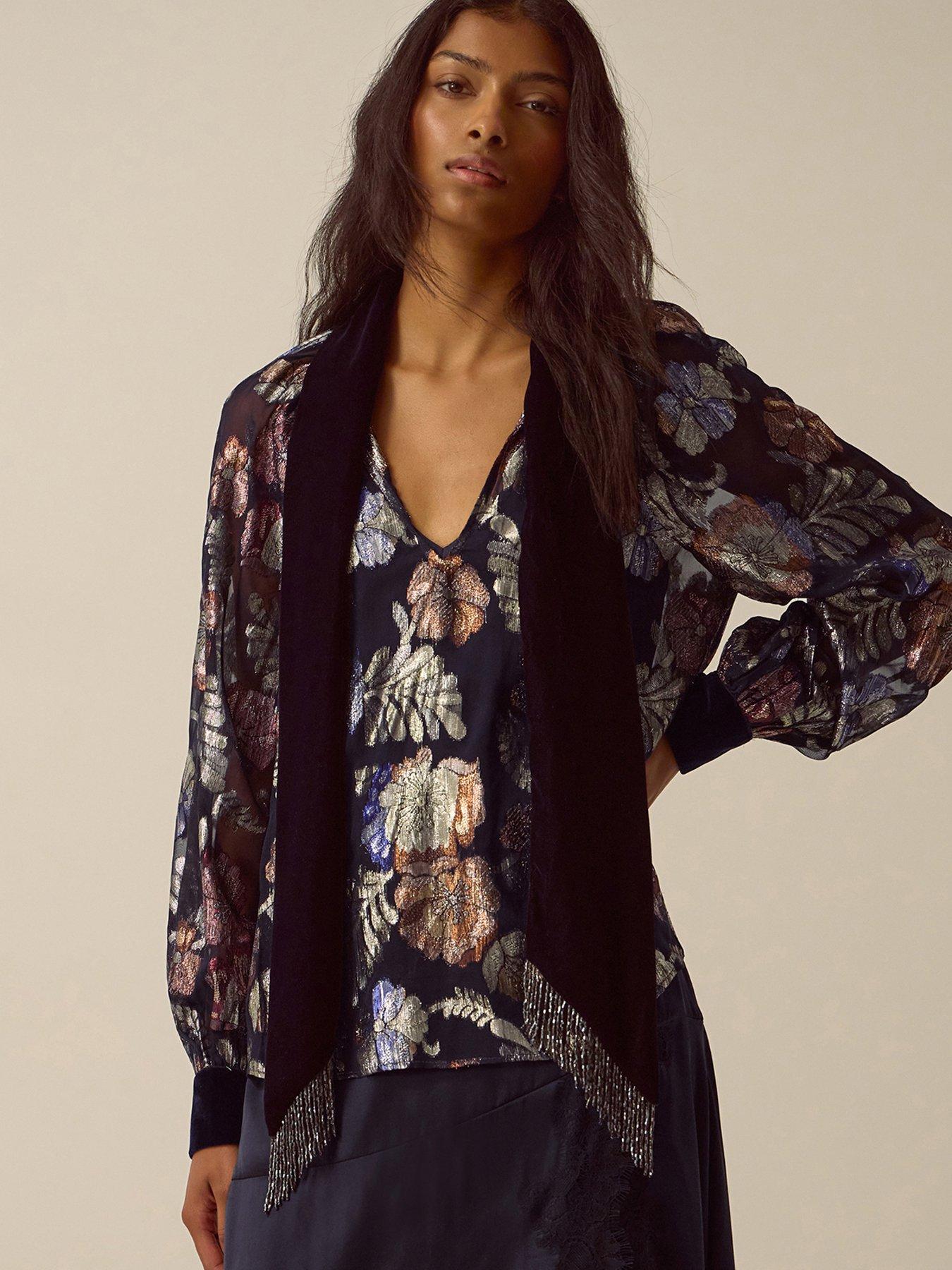 Image 1 of 4 of Monsoon Hattie Lurex Top
