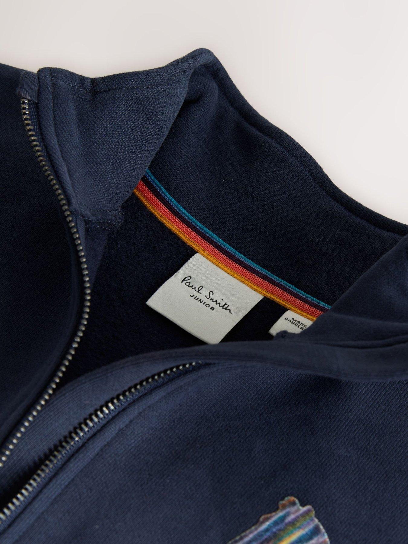 Image 6 of 6 of Paul Smith Junior Boys Funnel Neck Zip Through Sweatshirt &amp; Joggers Set - Navy