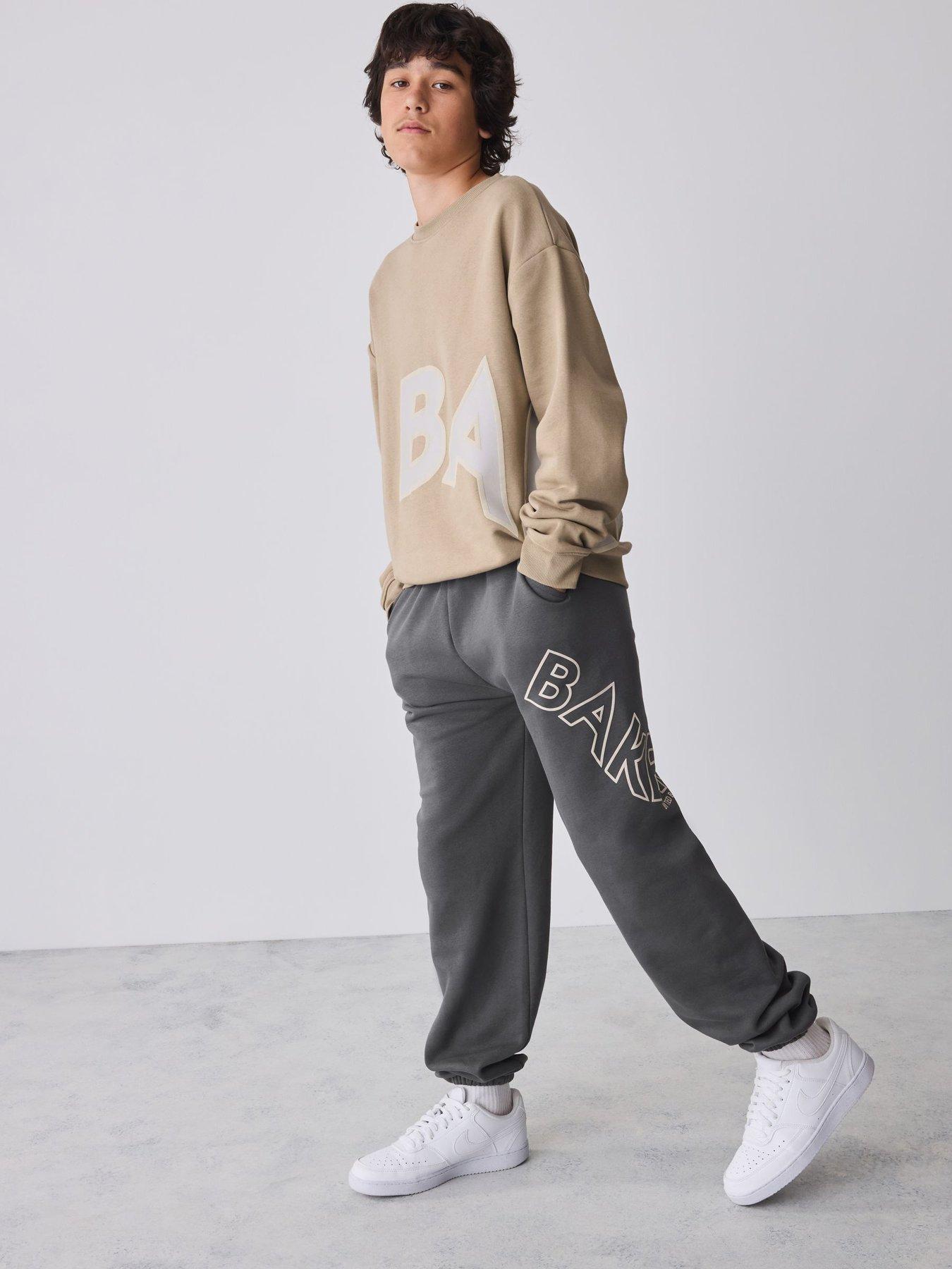 Ted Baker Boys Logo Cotton-Rich Sweatshirt & Joggers Set - Natural
