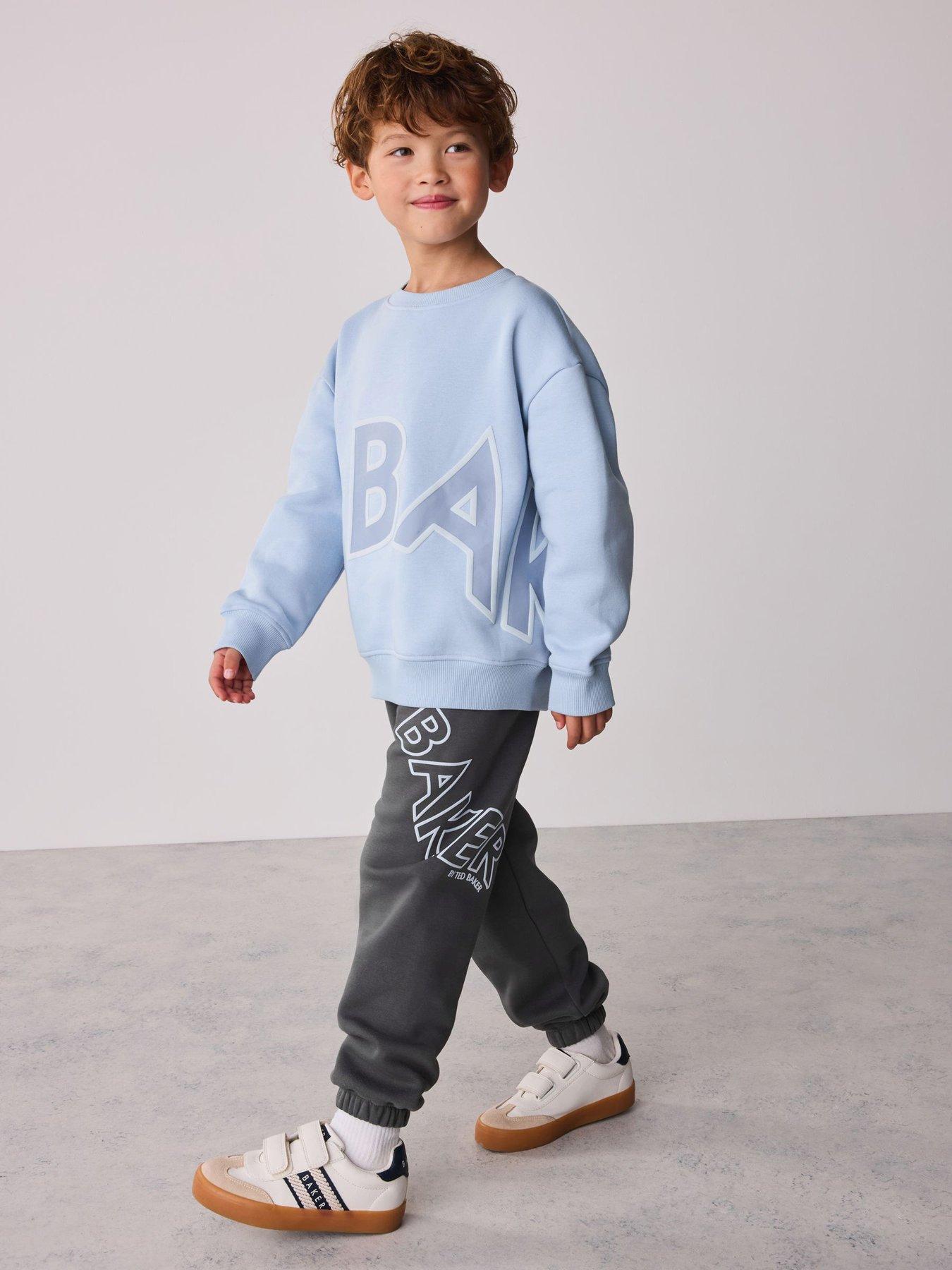 Ted Baker Boys Graphic Sweatshirt & Joggers Set - Blue/Grey in Multi
