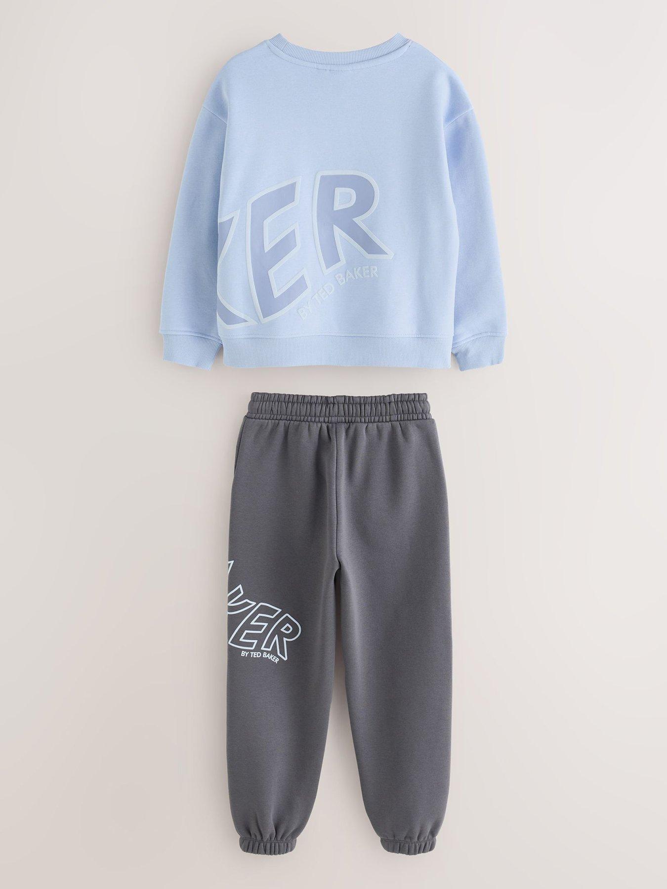Image 2 of 6 of Ted Baker Kids' Graphic Sweatshirt &amp; Joggers Set - Blue