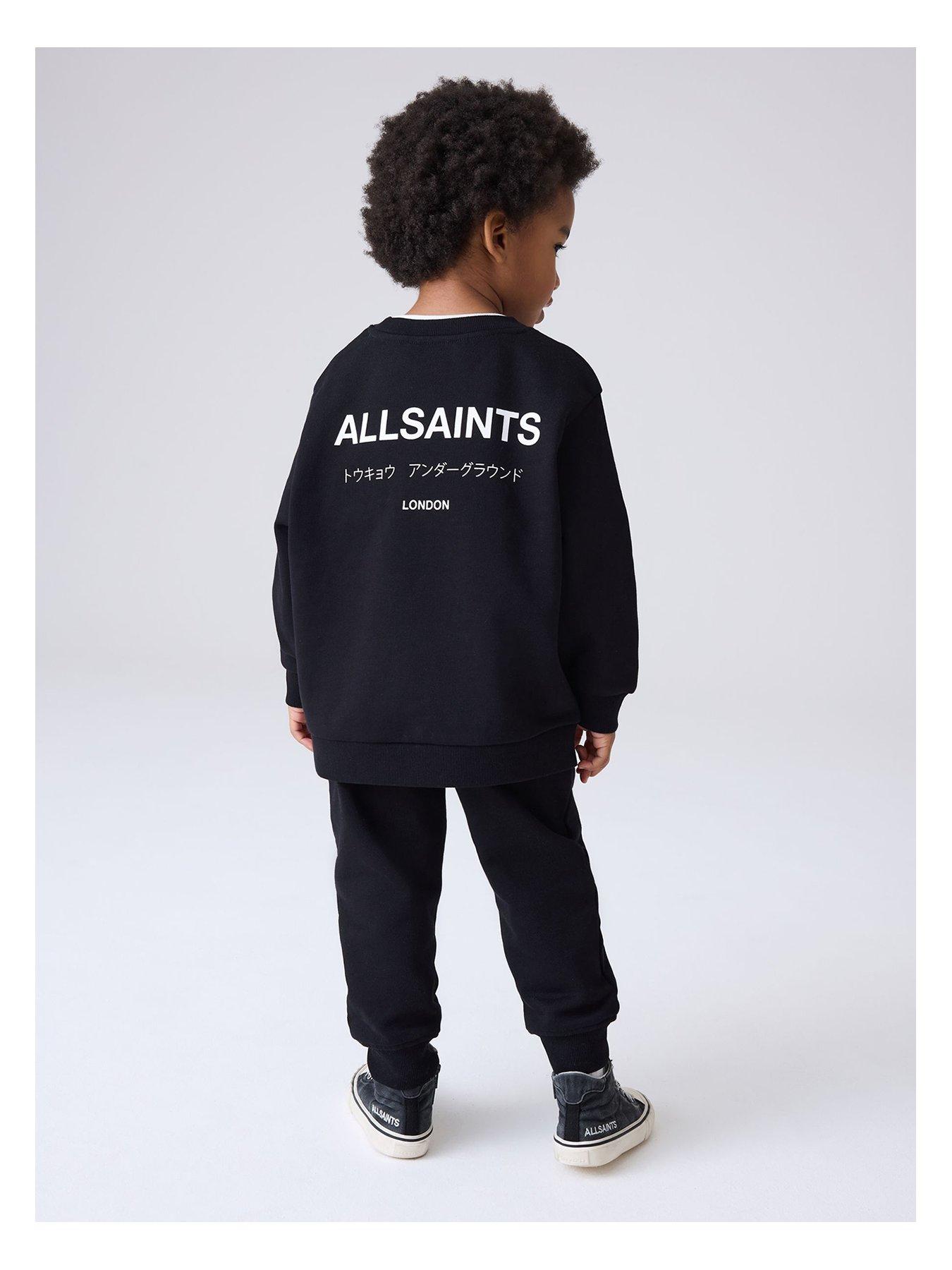 Image 3 of 7 of smALLSAINTS Younger Underground Sweatshirt &amp; Jogger Set - Black
