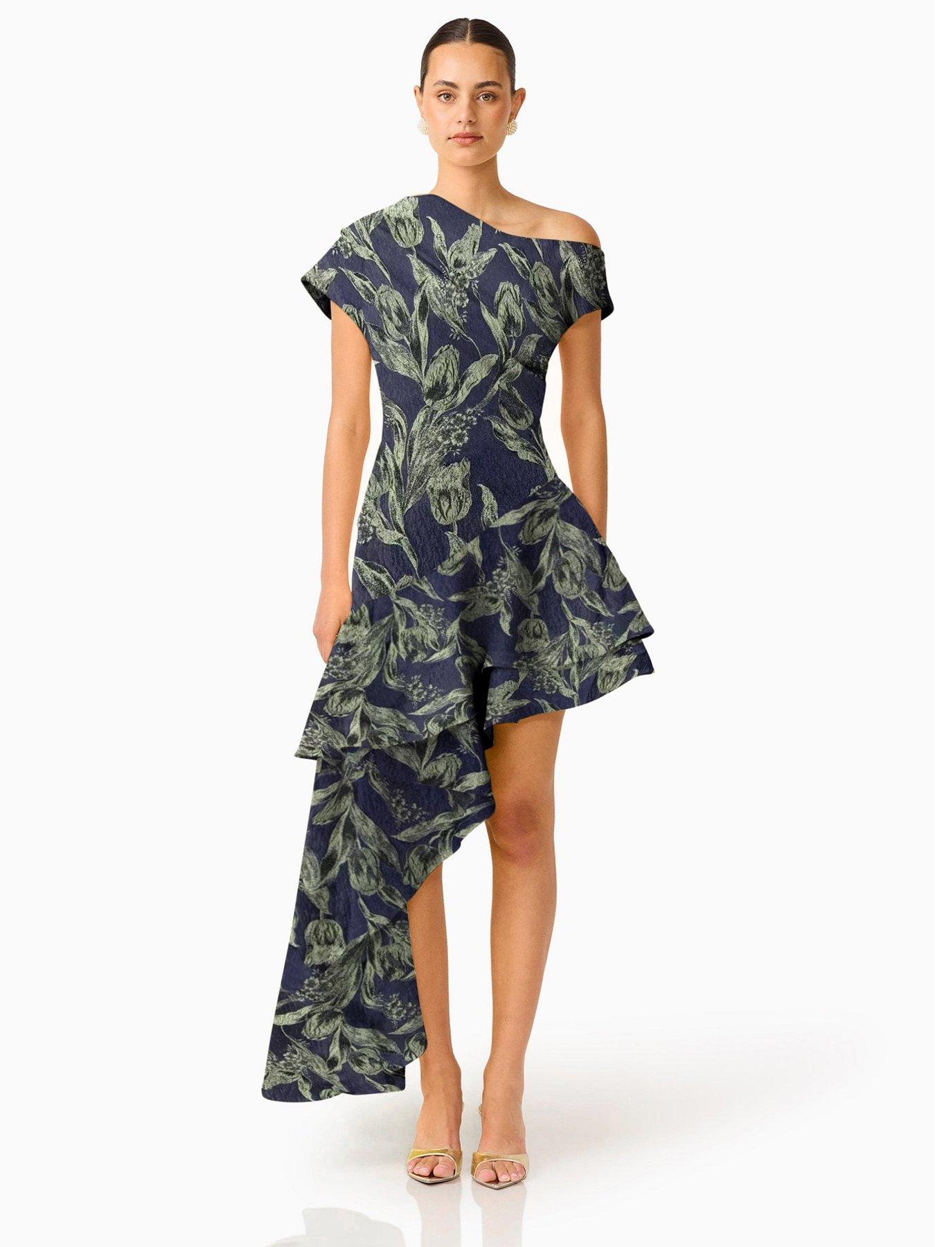 Elliatt Luella One Shoulder With Ruffle Detailing Gown