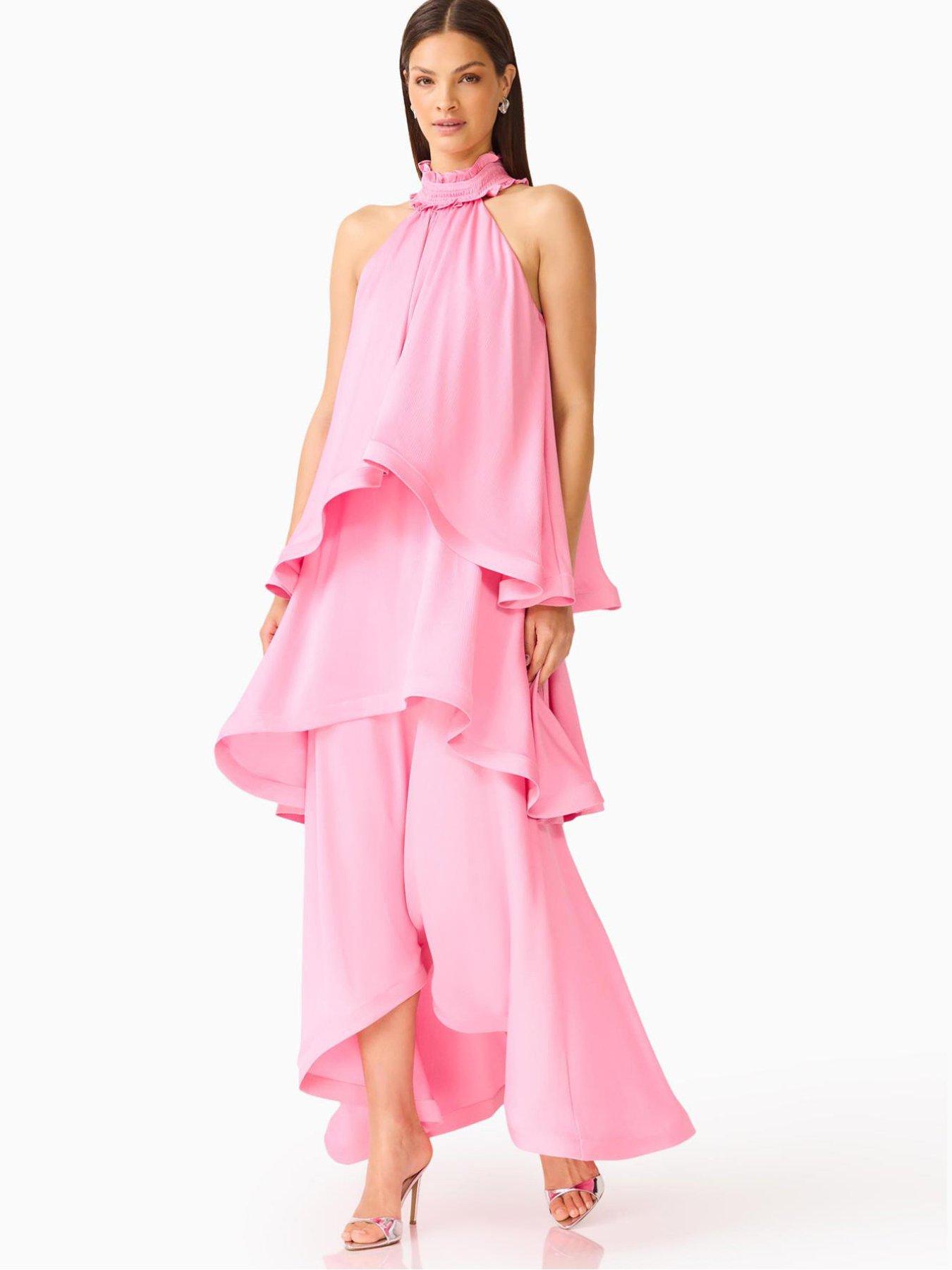 Elliatt Calista Ruffle Kneck Tiered Gown