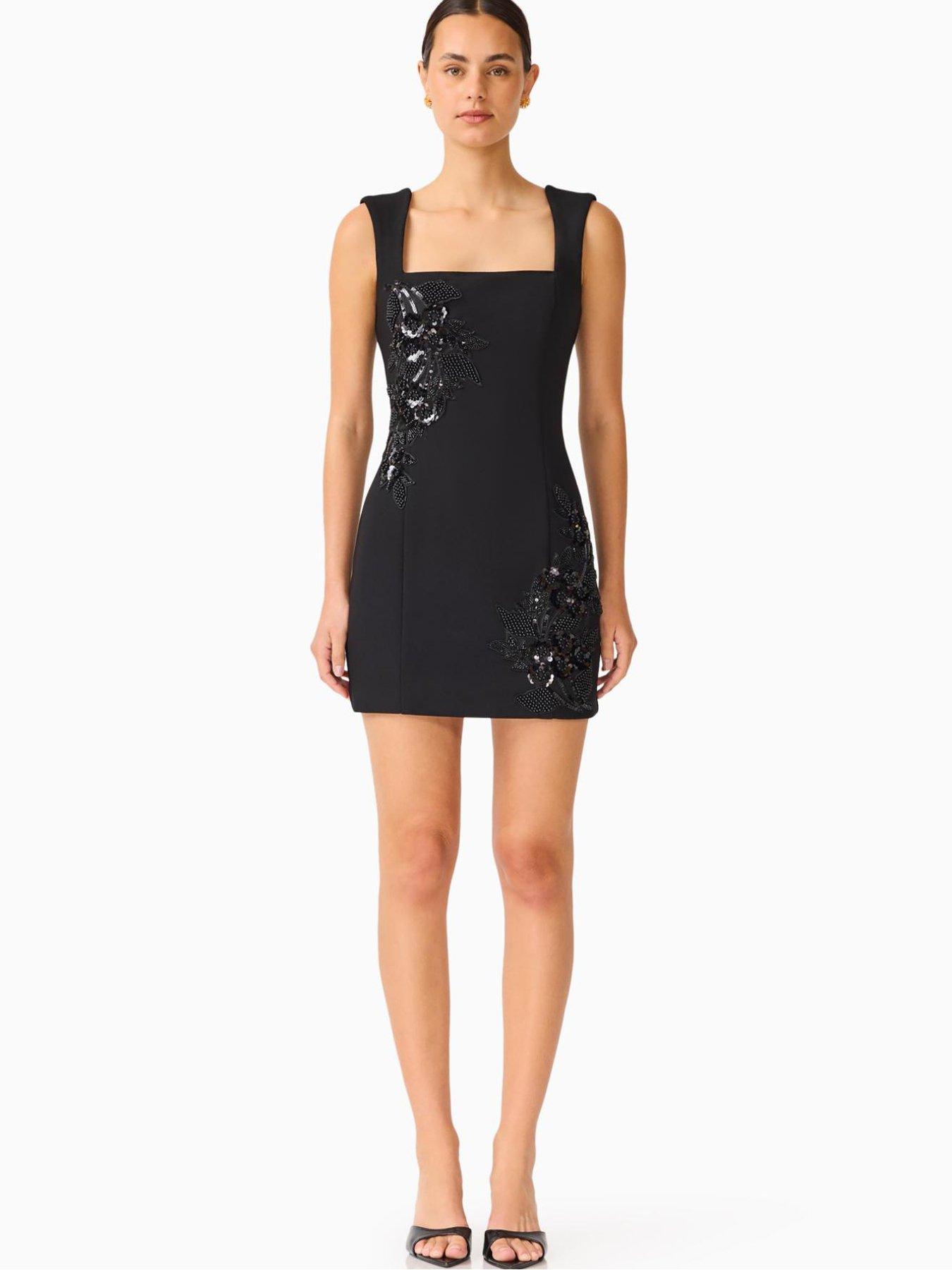 Image 5 of 5 of Elliatt Odelia Beaded Mini Dress - Black