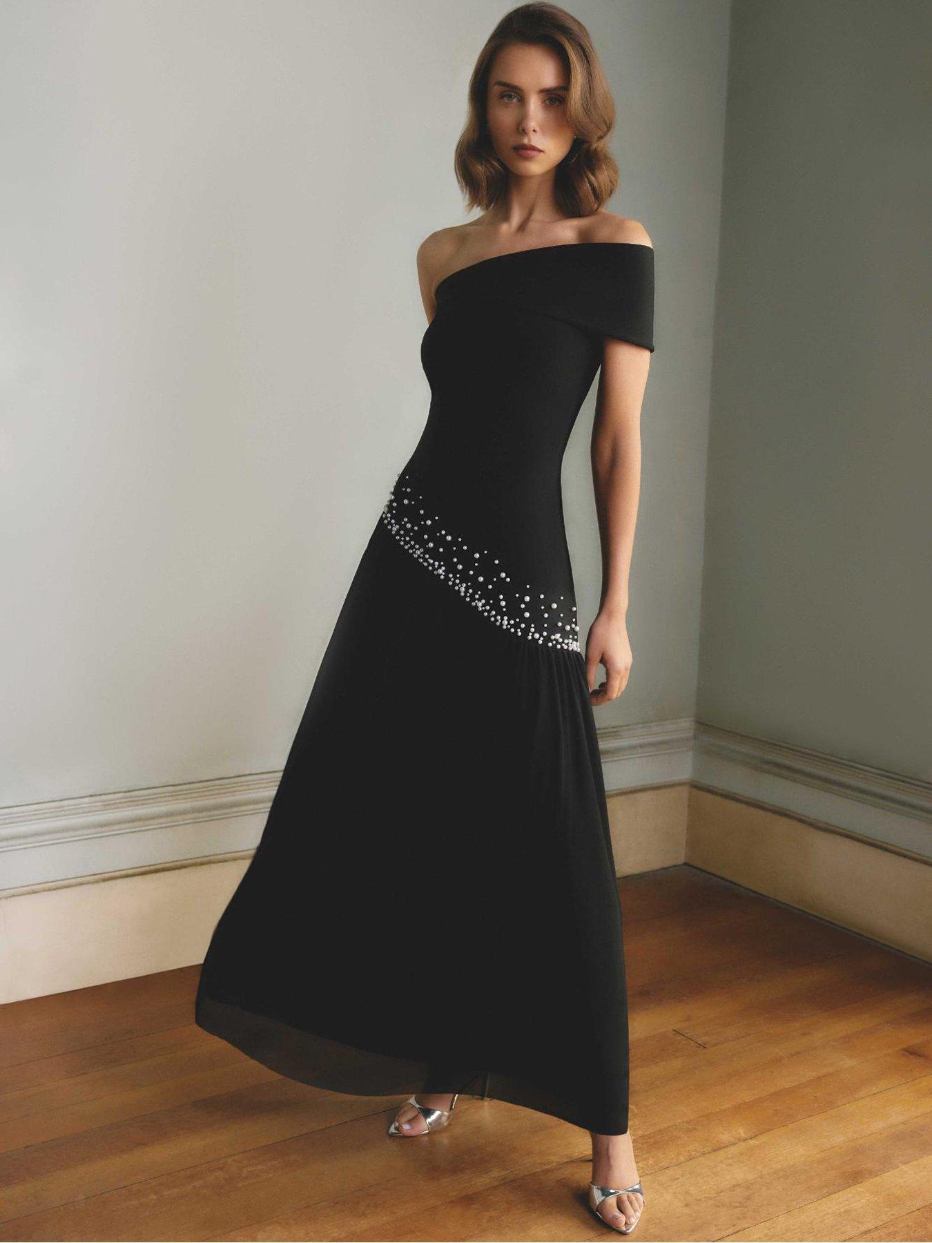 Image 5 of 5 of Elliatt Natasia Off Shoulder Gown - Black