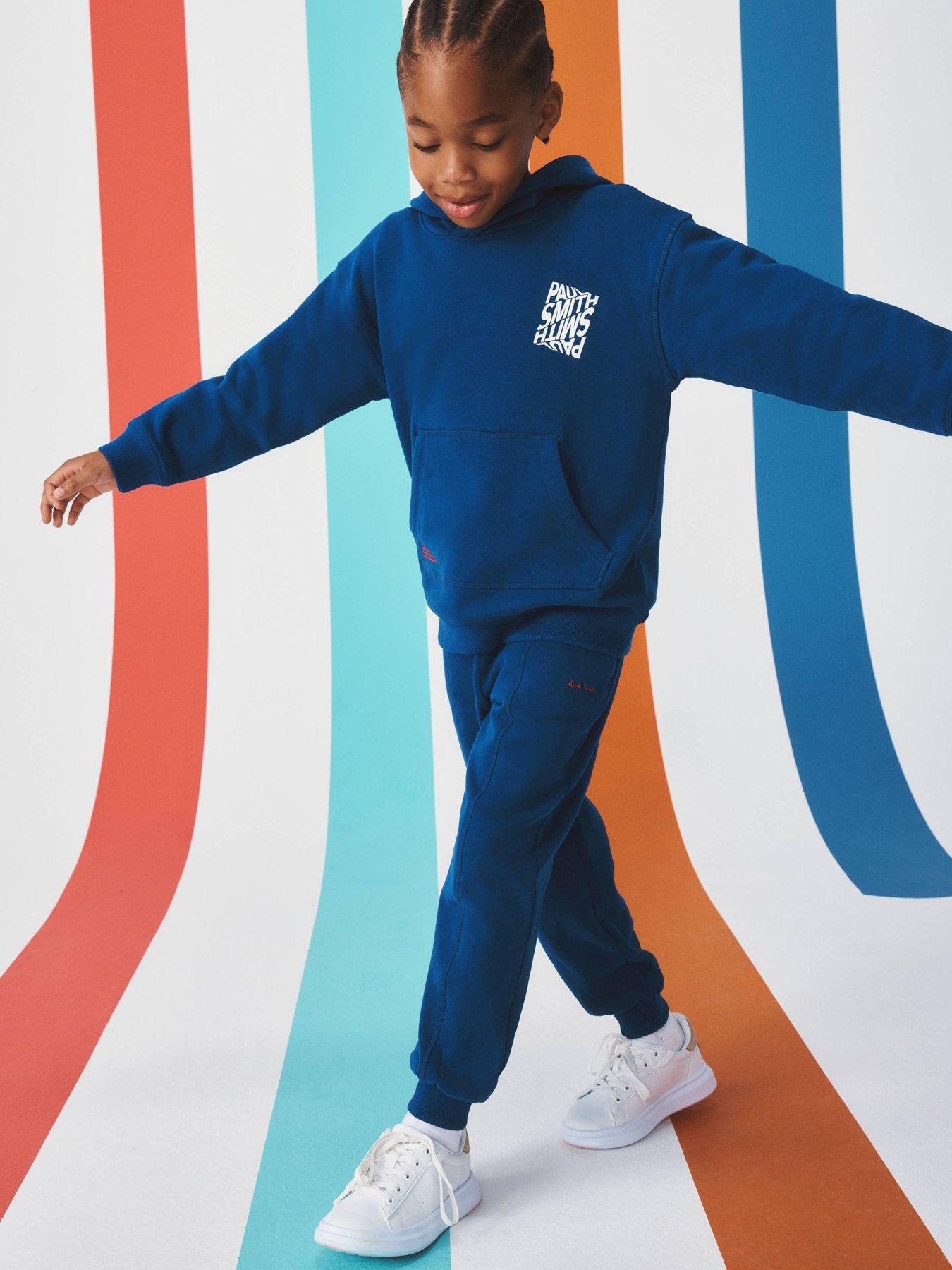 Image 1 of 6 of Paul Smith Junior Boys Graphic Hoody &amp; Joggers Set - Blue<br />&nbsp;