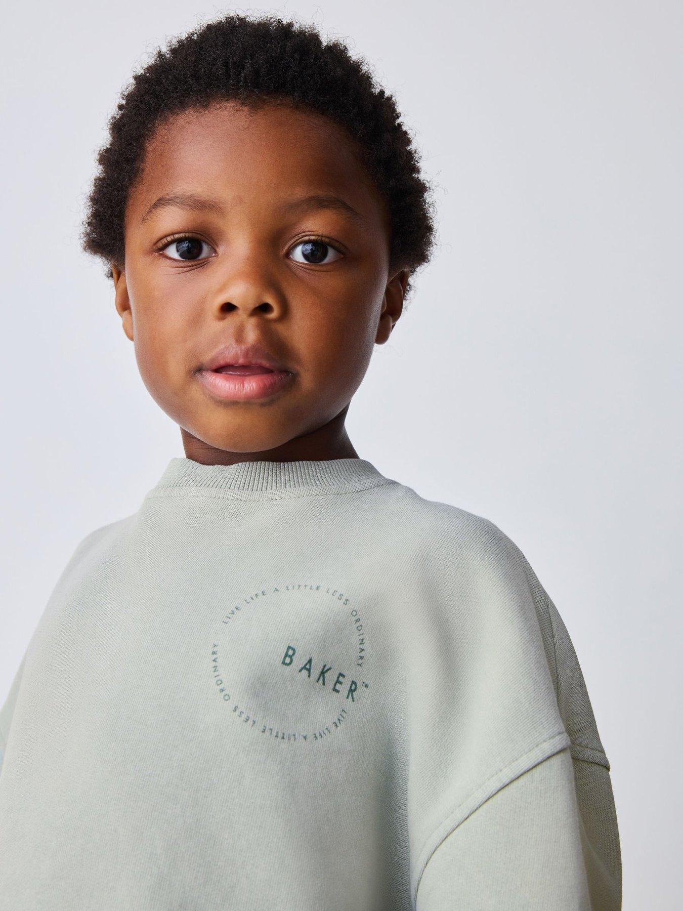 Image 3 of 6 of Ted Baker Kids' Oversized Washed Sweatshirt and Joggers Set - Green