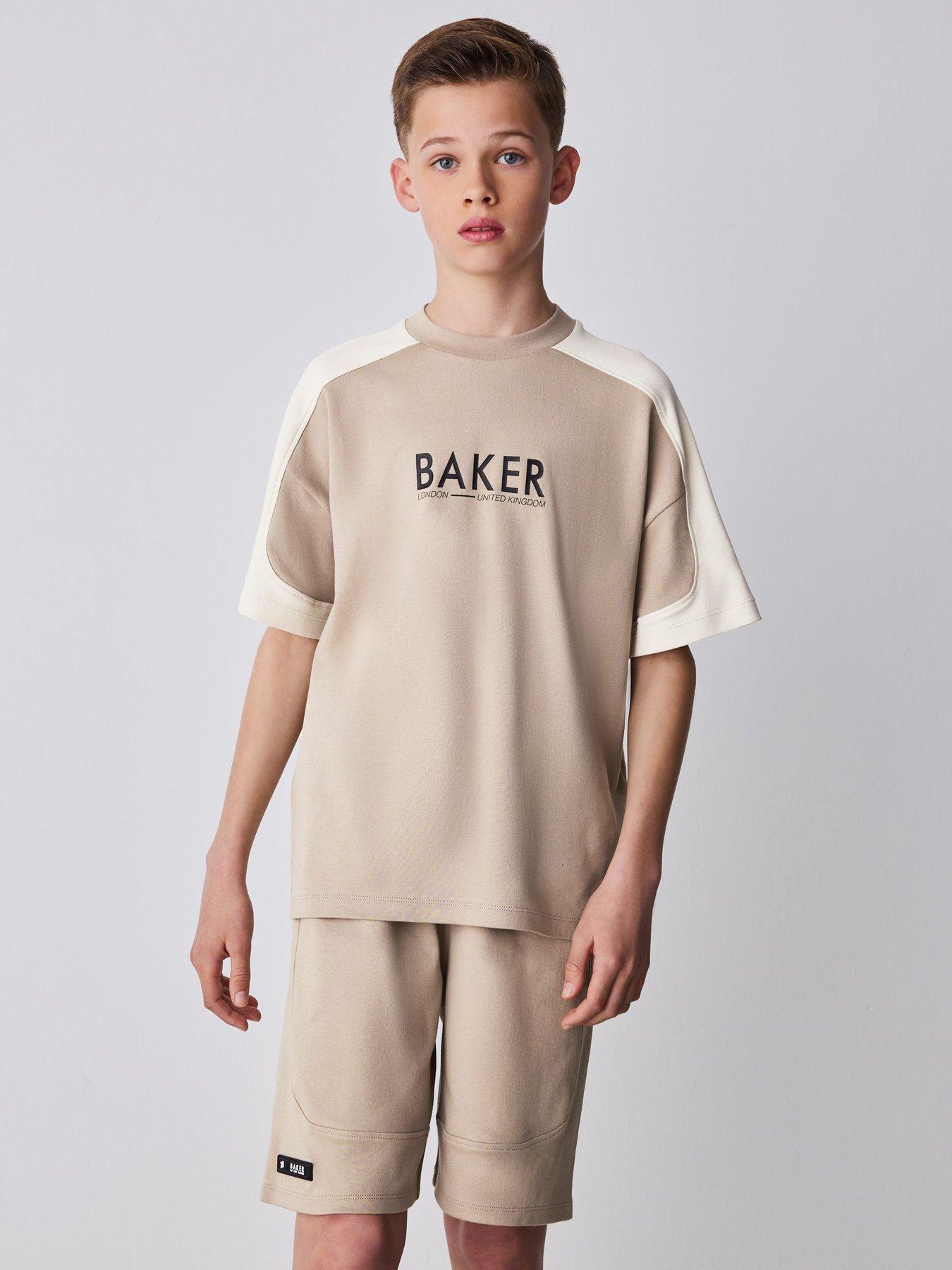 Ted Baker Kids' Oversized Panel T-Shirt and Shorts Set - Beige