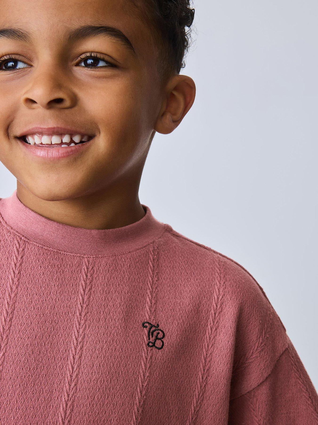 Image 3 of 7 of Ted Baker Kids' Textured T-Shirt and Shorts Set - Plum