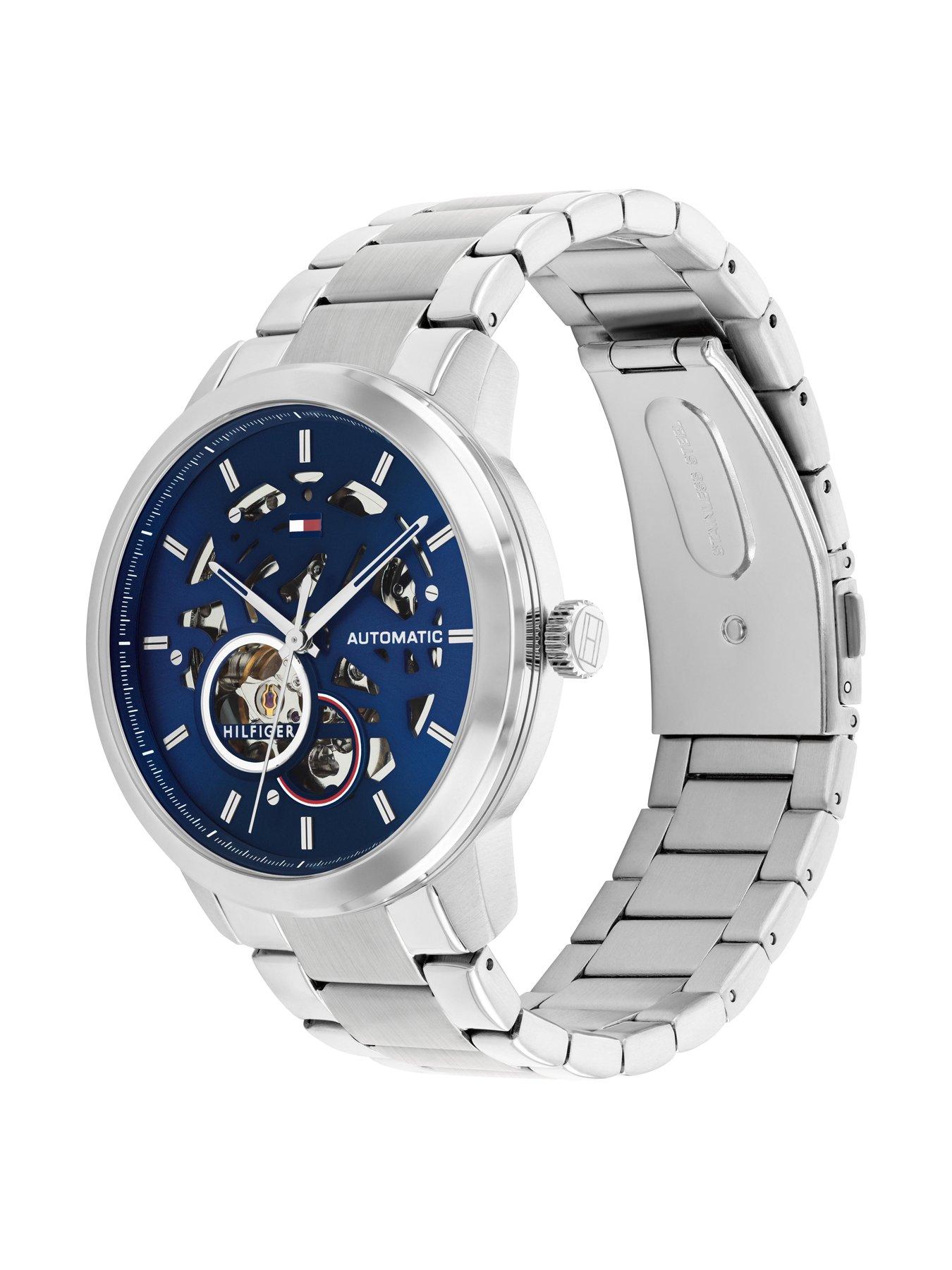 Image 2 of 7 of Tommy Hilfiger Men's Stainless Steel Automatic Watch with skeleton dial