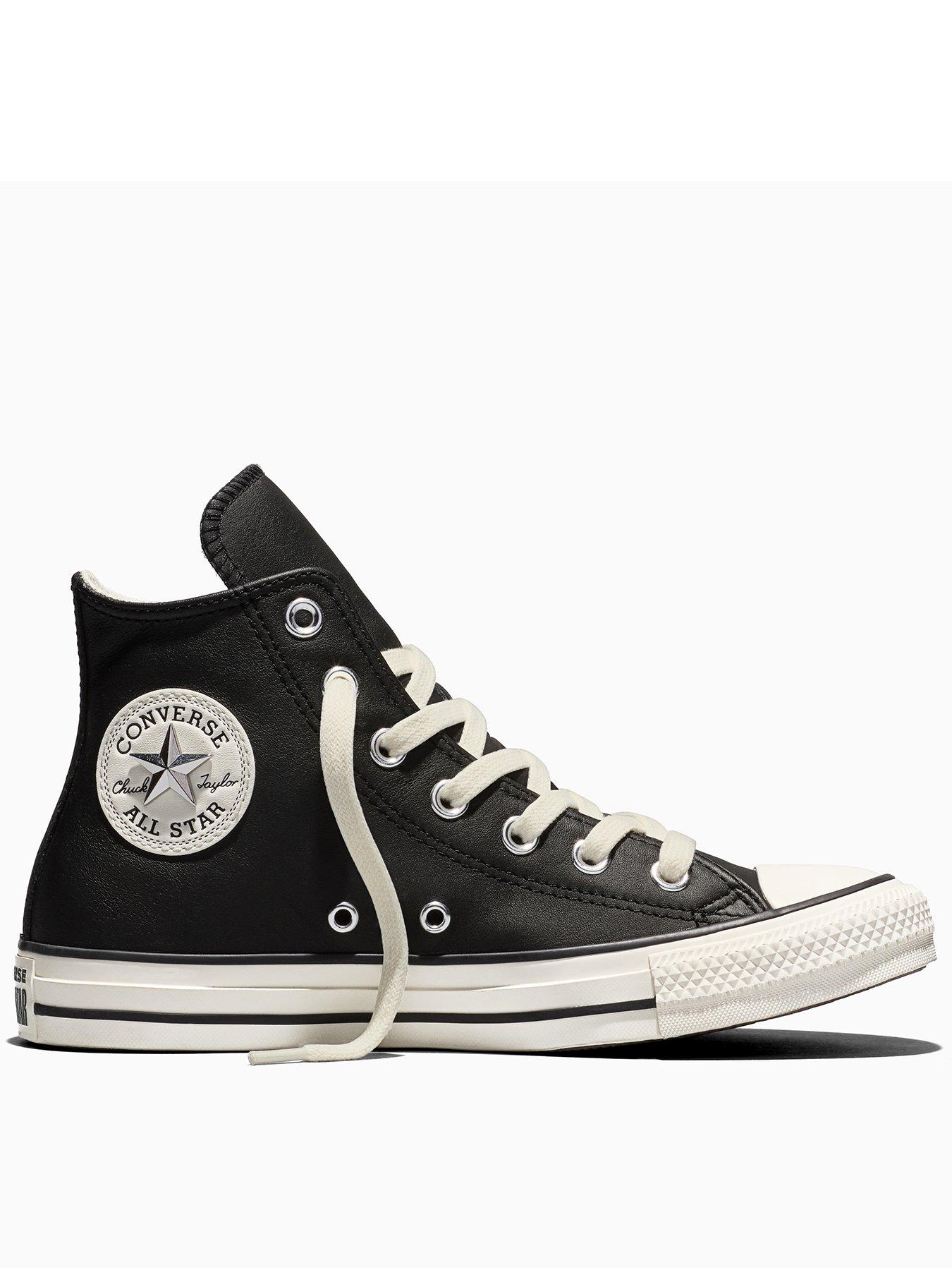 Image 1 of 5 of Converse Womens Chuck Taylor All Star Hi Elevated Shine High Top Trainers - Black