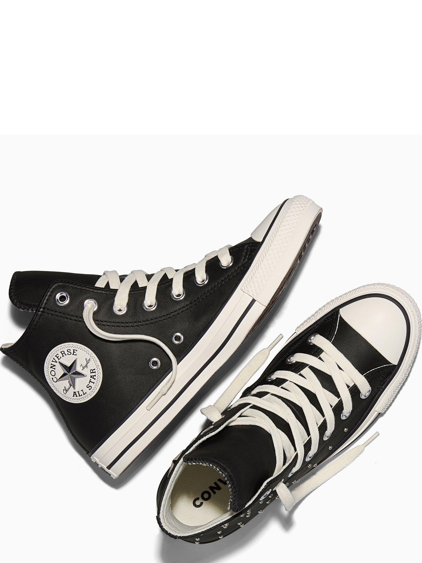 Image 4 of 5 of Converse Womens Chuck Taylor All Star Hi Elevated Shine High Top Trainers - Black