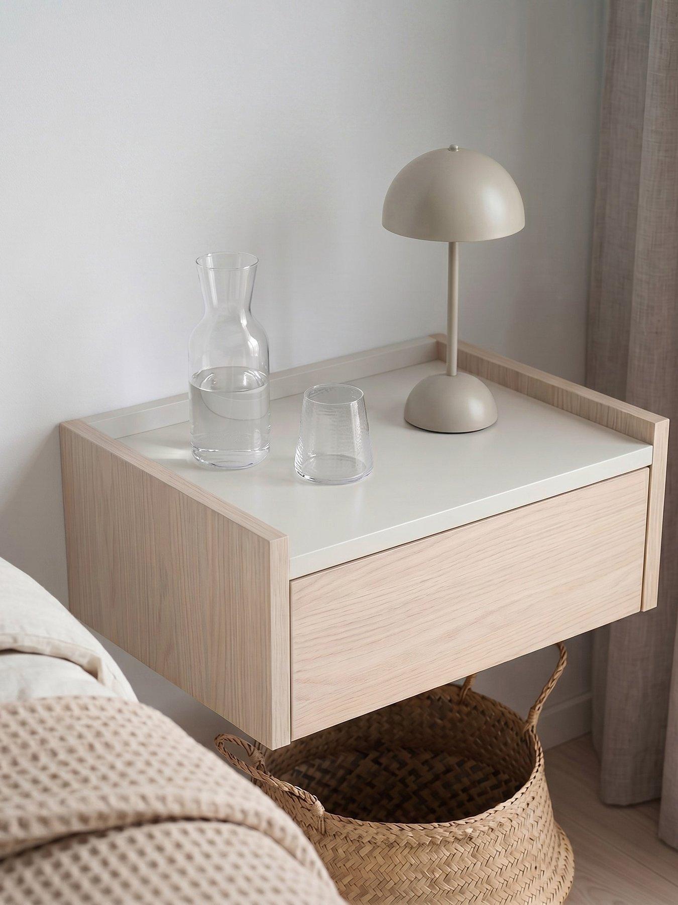 Decortie Brisa Bedside Table With Top Shelf