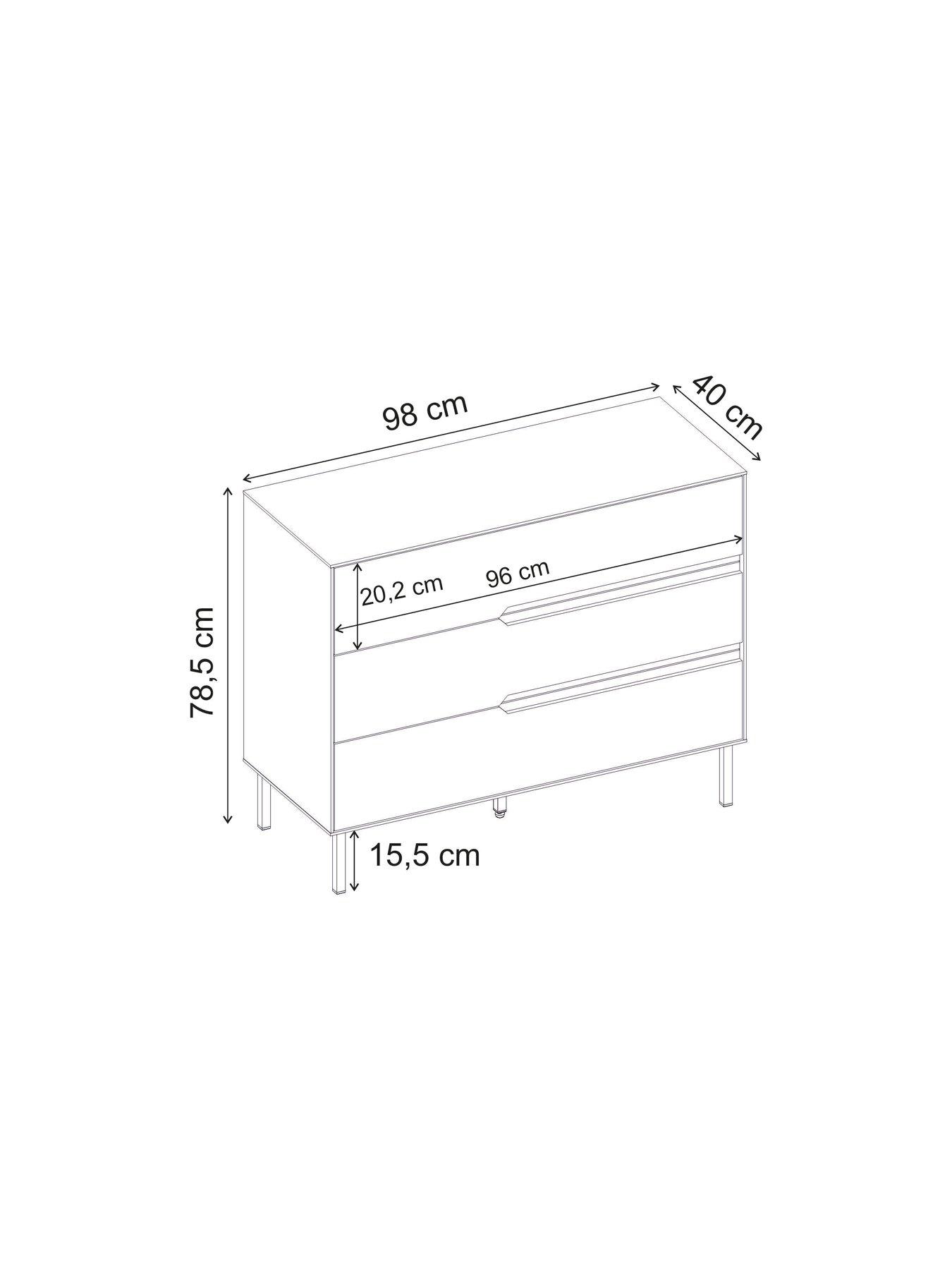 Image 6 of 7 of Decortie Arch 3 Drawer Dresser