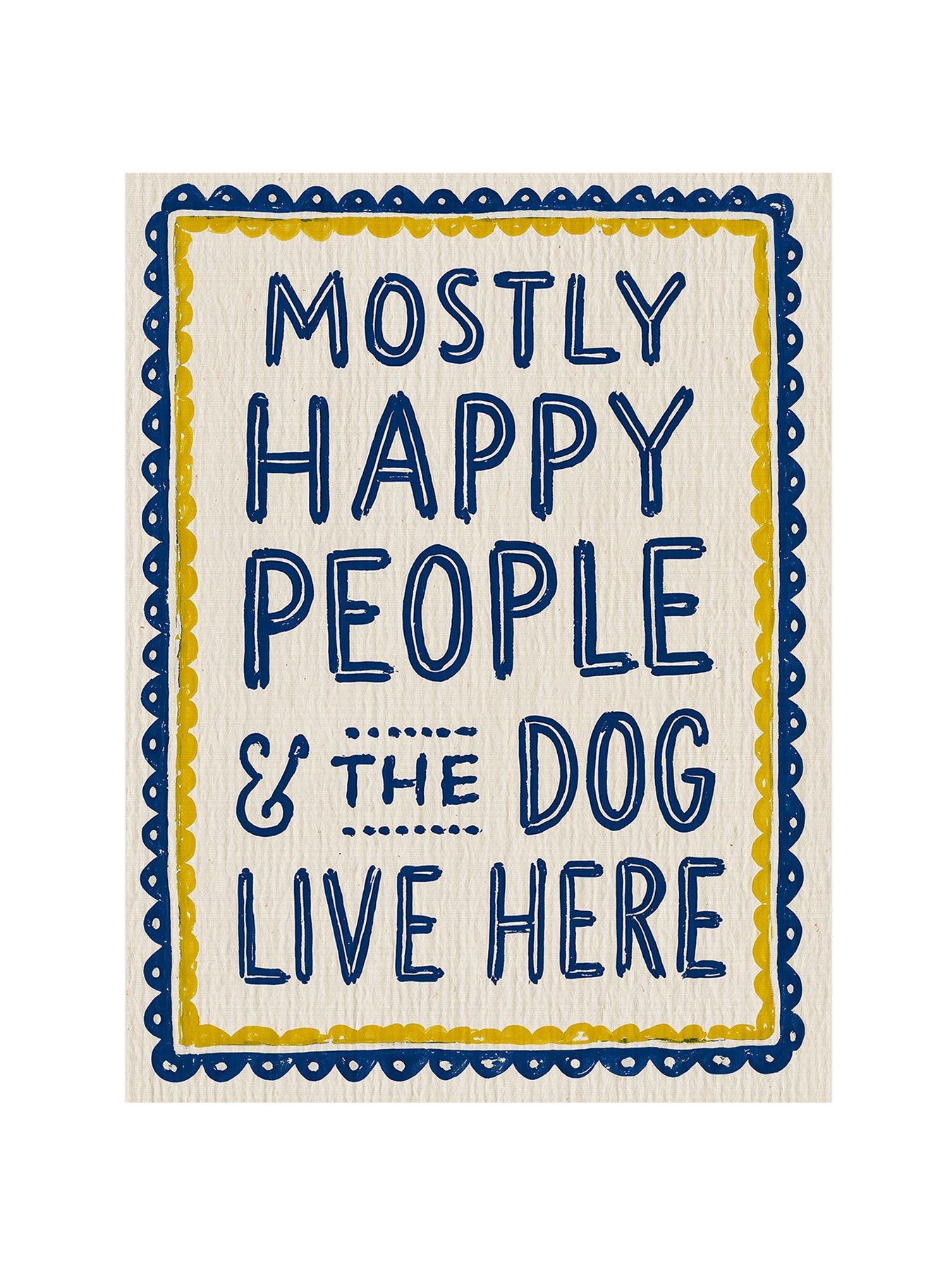 Image 2 of 3 of The Art Group Mostly Happy People & The Dog Canvas 30x40cms