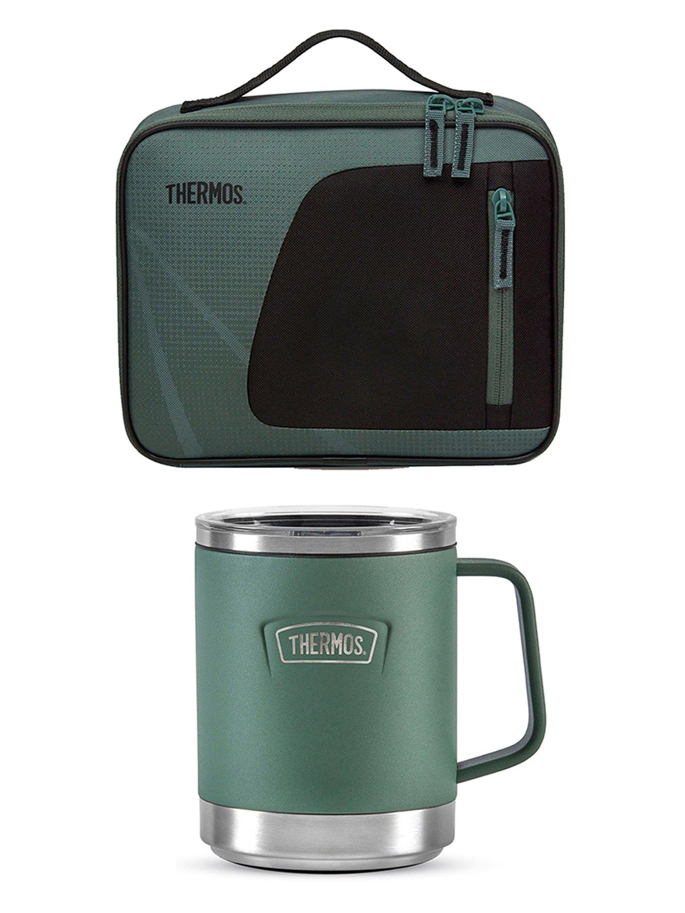 Thermos Green Thermos Radiance Lunch Kit & Is120 Rock Cap Green 410ml Thermos Icon Series Desk Mug